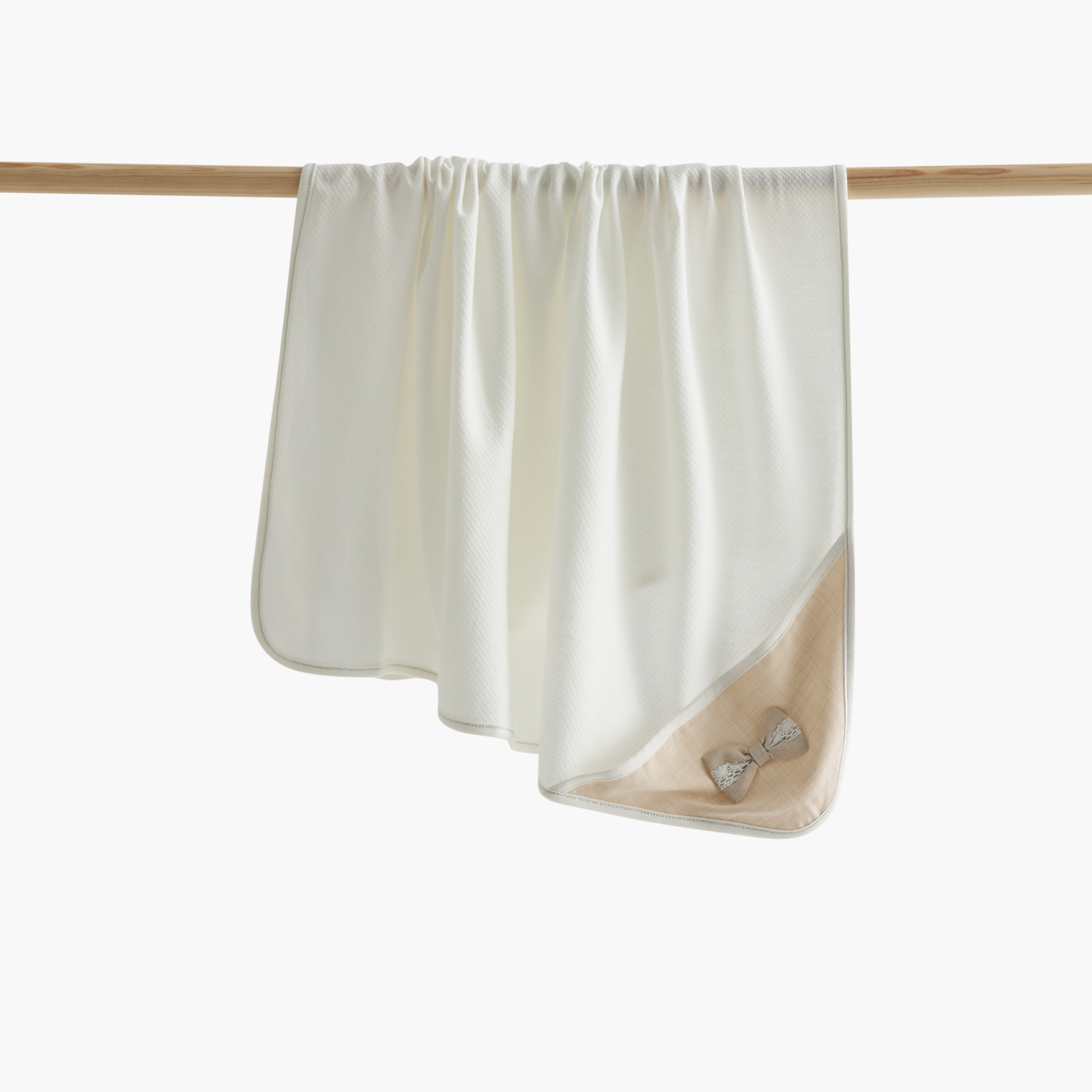 Giggles Textured Hooded Receiving Blanket - 70x70 cm-baby-nursery-blanketsandswaddles-receivingblankets-image-1
