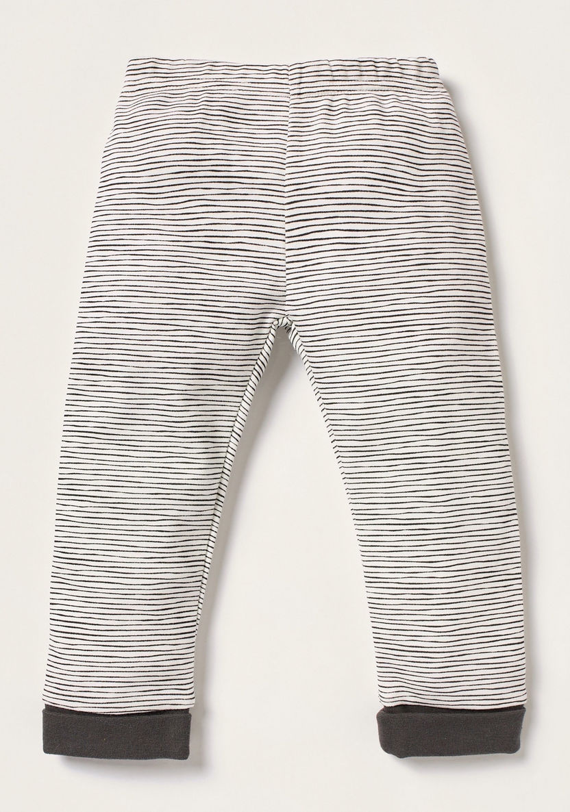 Juniors Striped Pyjama with Elasticated Waistband-Pants-image-0