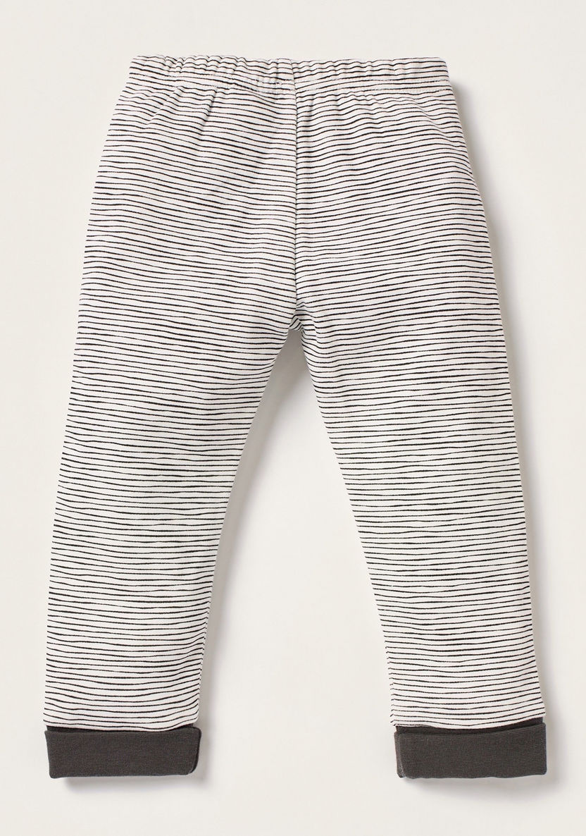 Juniors Striped Pyjama with Elasticated Waistband-Pants-image-2