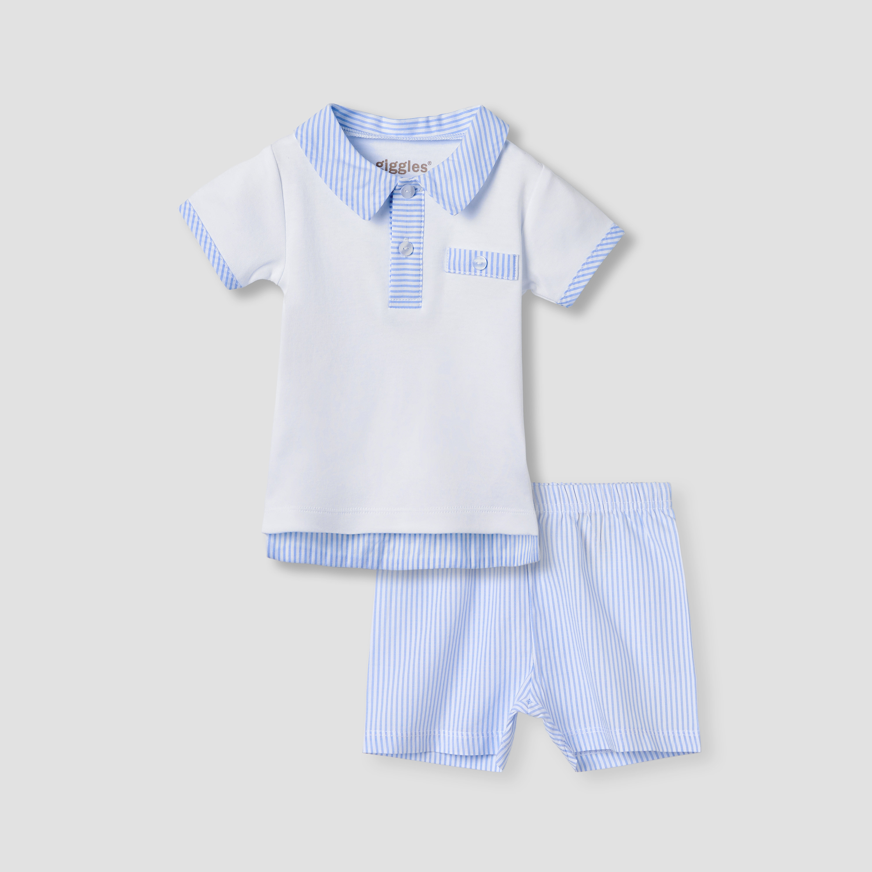 Giggles Striped T-shirt and Shorts Set-baby-boys-clothing-nightwear-pyjamasets-image-1