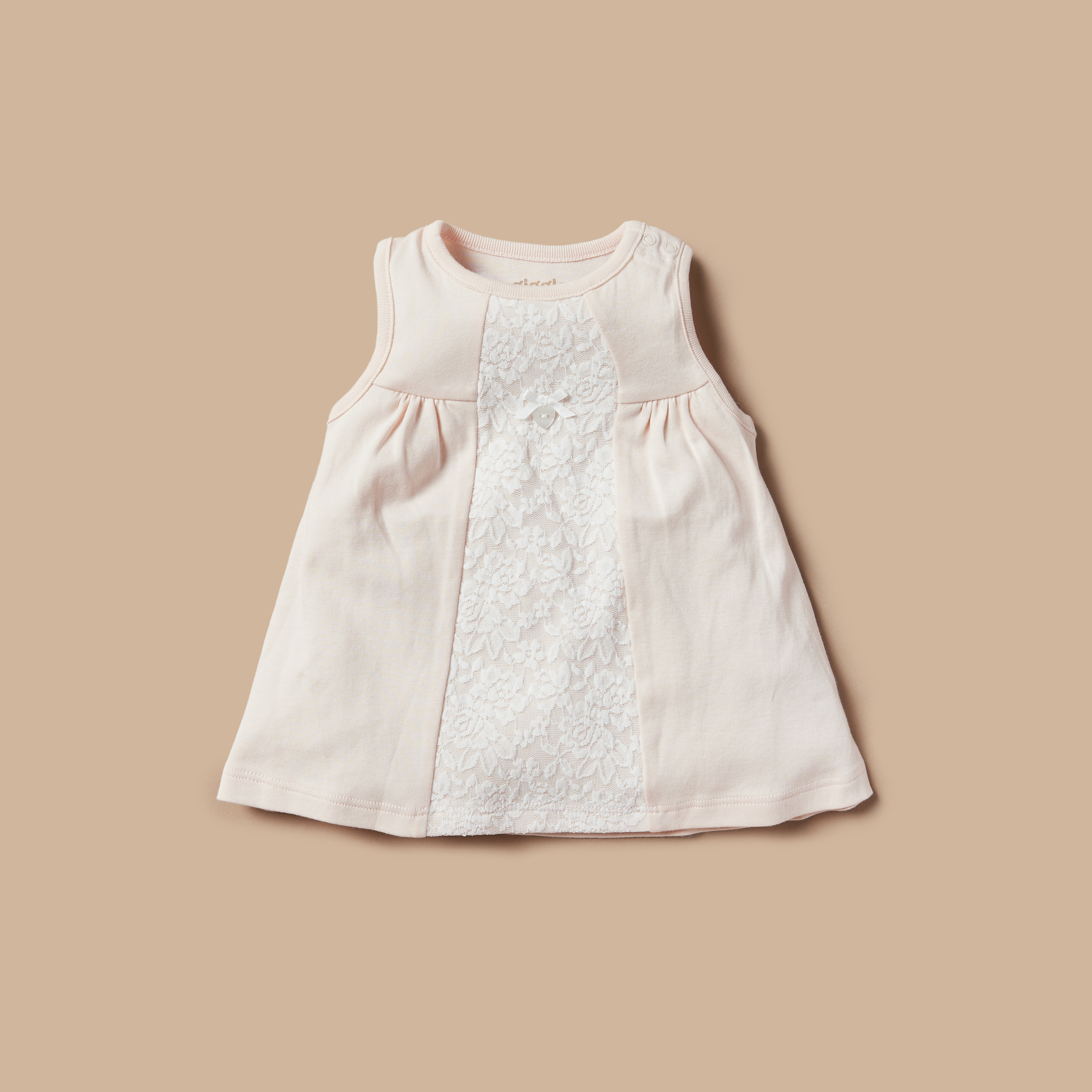 Giggles Lace Texture Sleeveless Dress-baby-girls-clothing-dressesandjumpsuits-image-1
