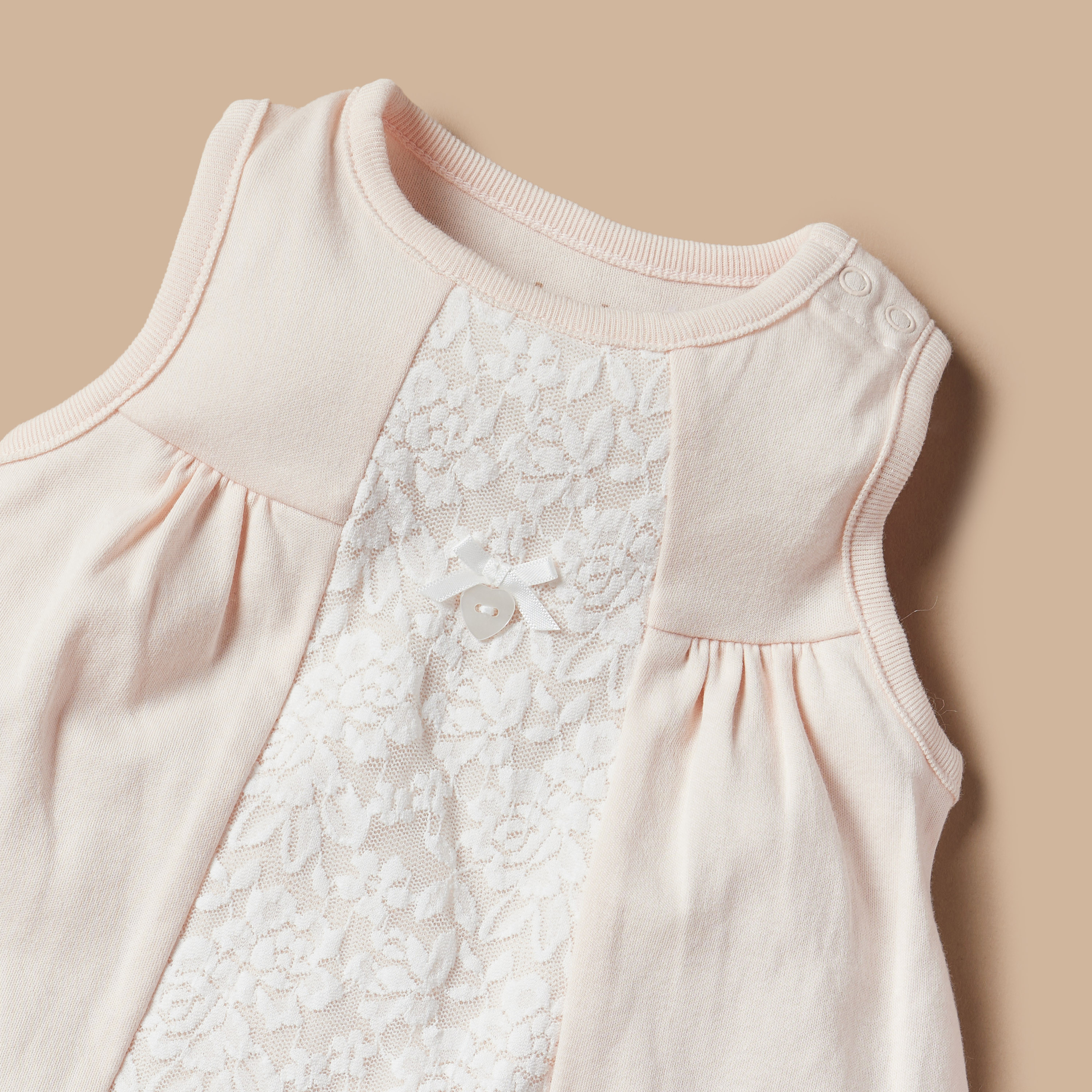 Giggles Lace Texture Sleeveless Dress-baby-girls-clothing-dressesandjumpsuits-image-2