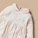 Giggles Lace Textured Sleepsuit with Peter Pan Collar-Sleepsuits-thumbnailMobile-1