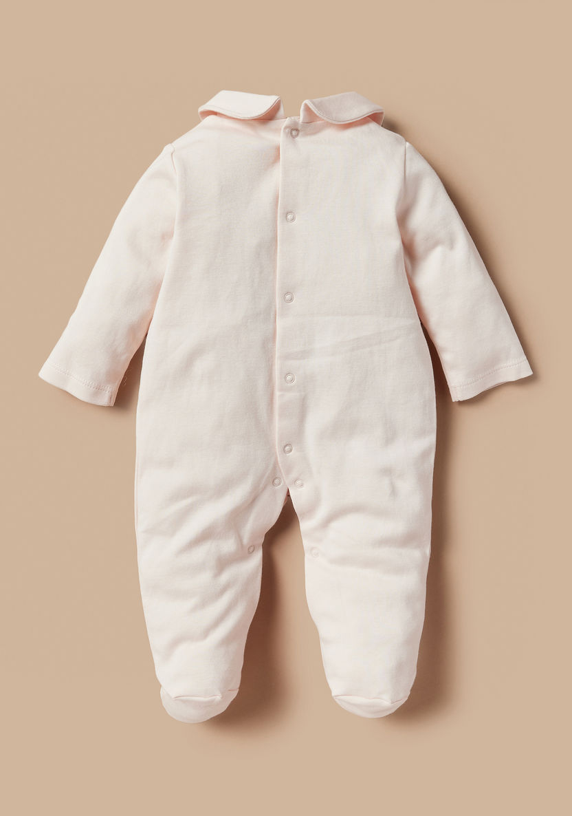 Giggles Lace Textured Sleepsuit with Peter Pan Collar-Sleepsuits-image-3
