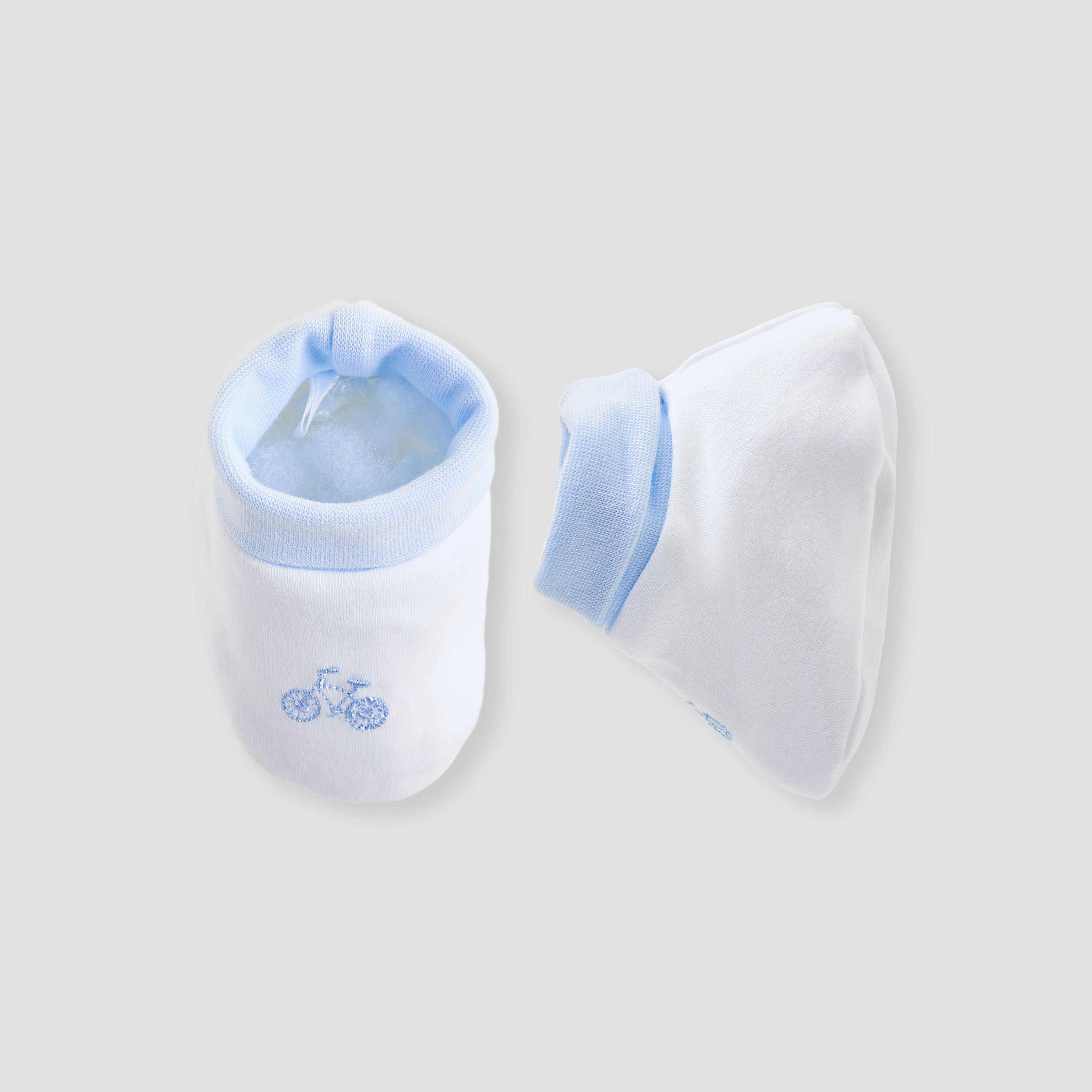 Giggles Bicycle Embroidered Booties-baby-boys-shoes-booties-image-1