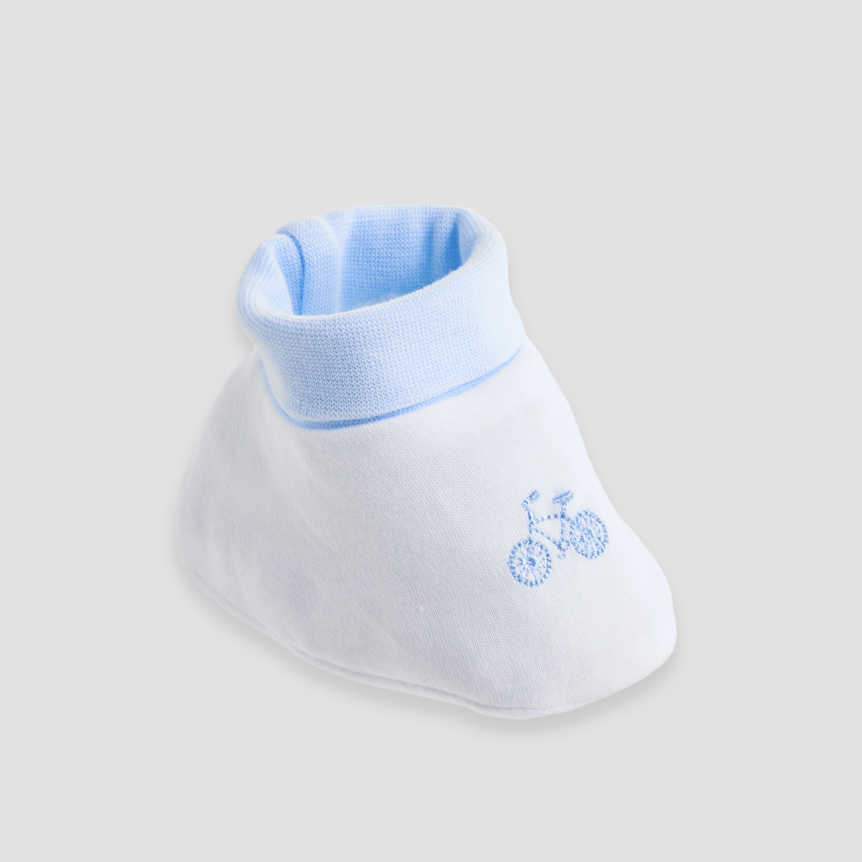 Giggles Bicycle Embroidered Booties-baby-boys-shoes-booties-image-2