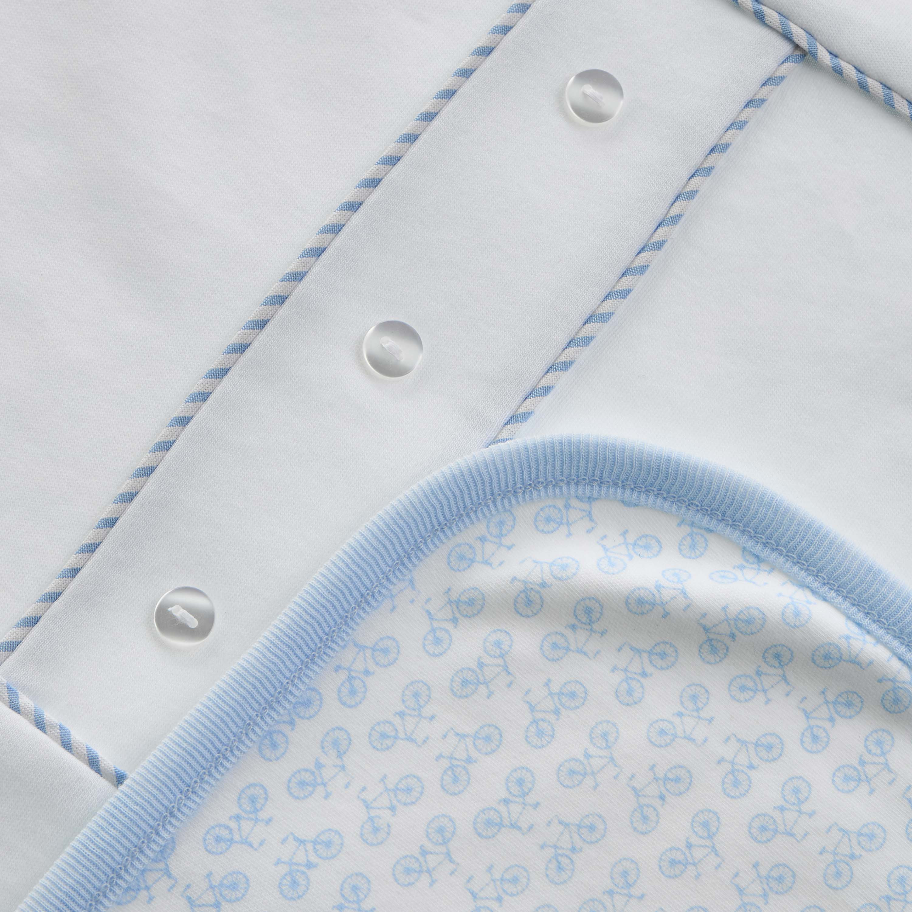 Giggles Bicycle Print Receiving Blanket with Button Detail-baby-nursery-blanketsandswaddles-receivingblankets-image-4