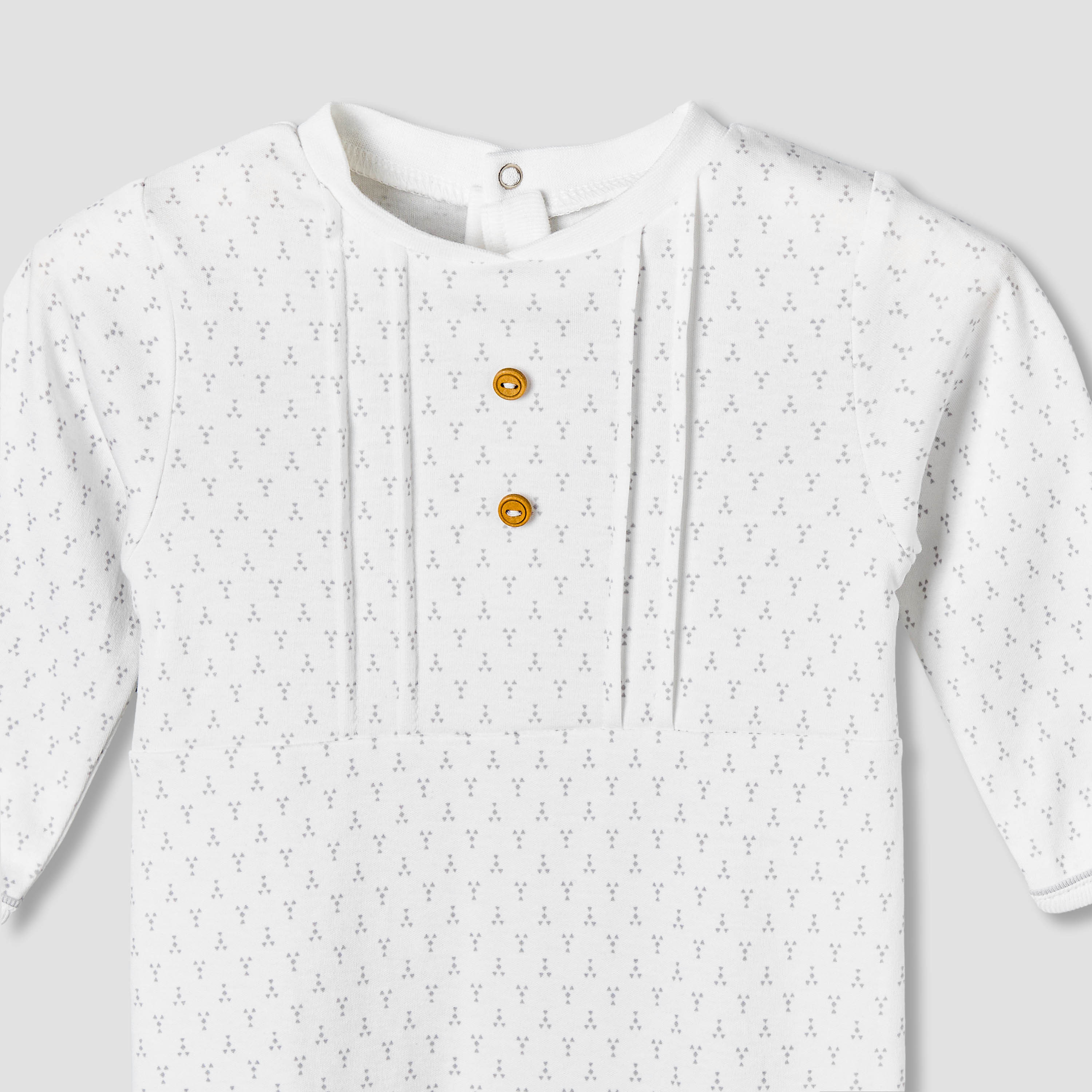 Giggles Cotton Round Neck Long Sleeves Sleepsuit with Button Applique-baby-boys-clothing-nightwear-sleepsuits-image-3