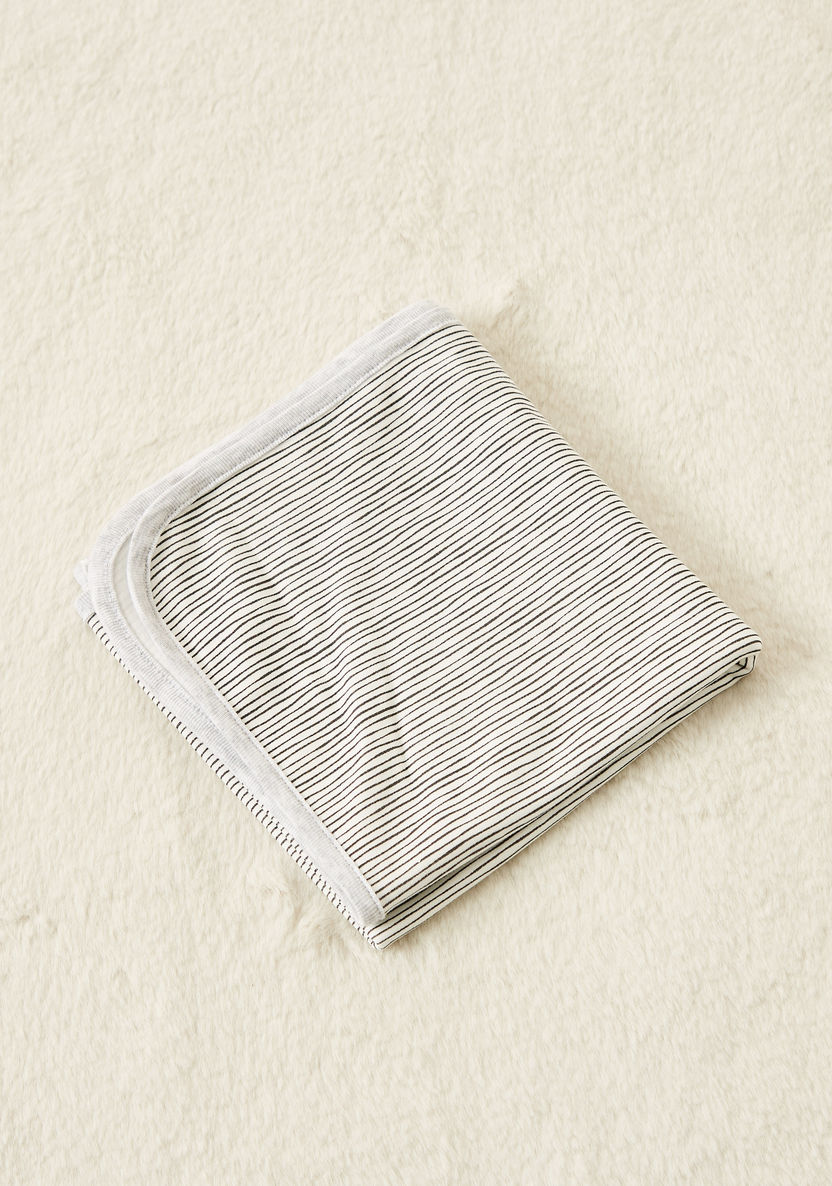 Juniors Striped Receiving Blanket - 78x78 cms-Receiving Blankets-image-3