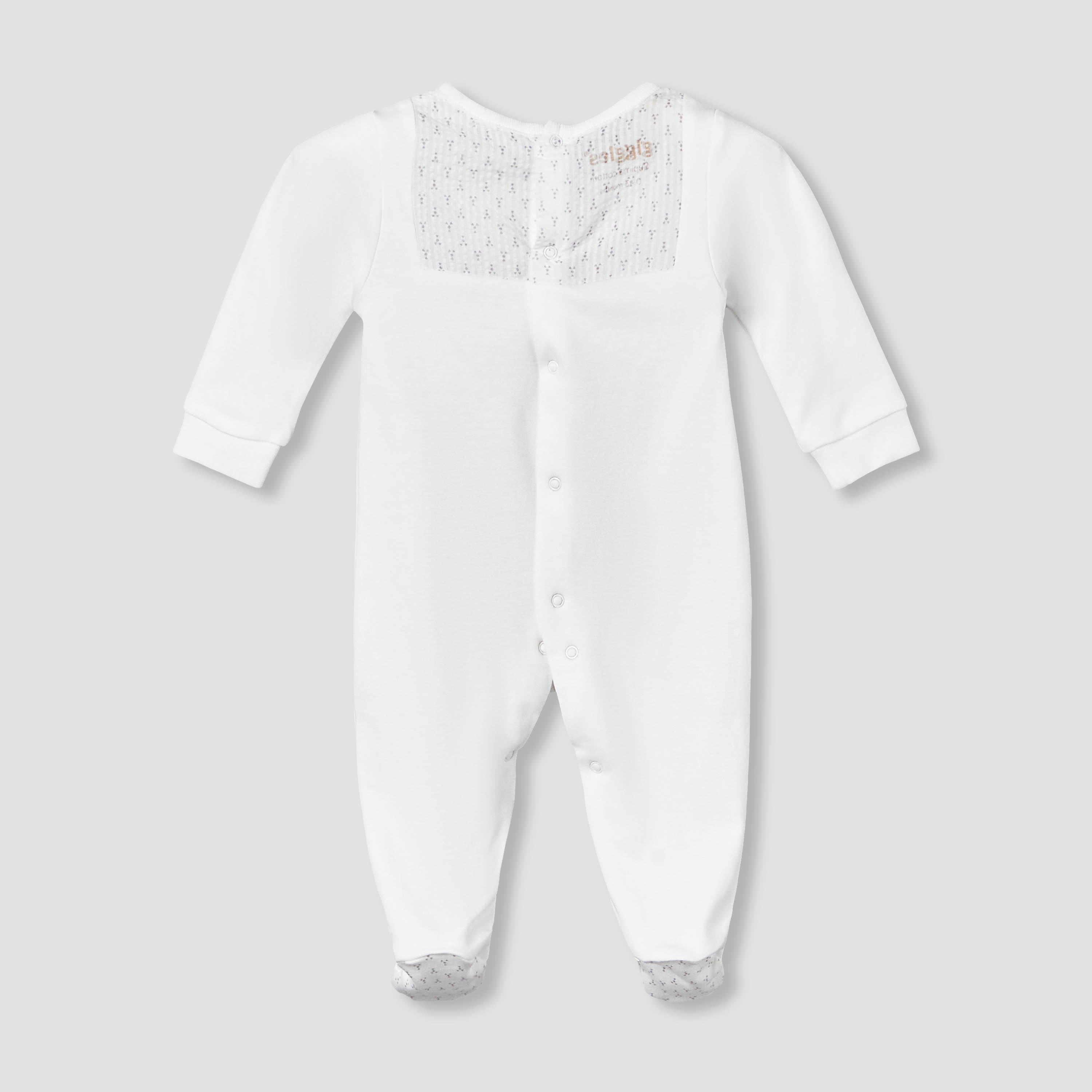 Giggles Cotton Crew Neck Long Sleeve Sleepsuit with Button Applique-baby-boys-clothing-nightwear-sleepsuits-image-2