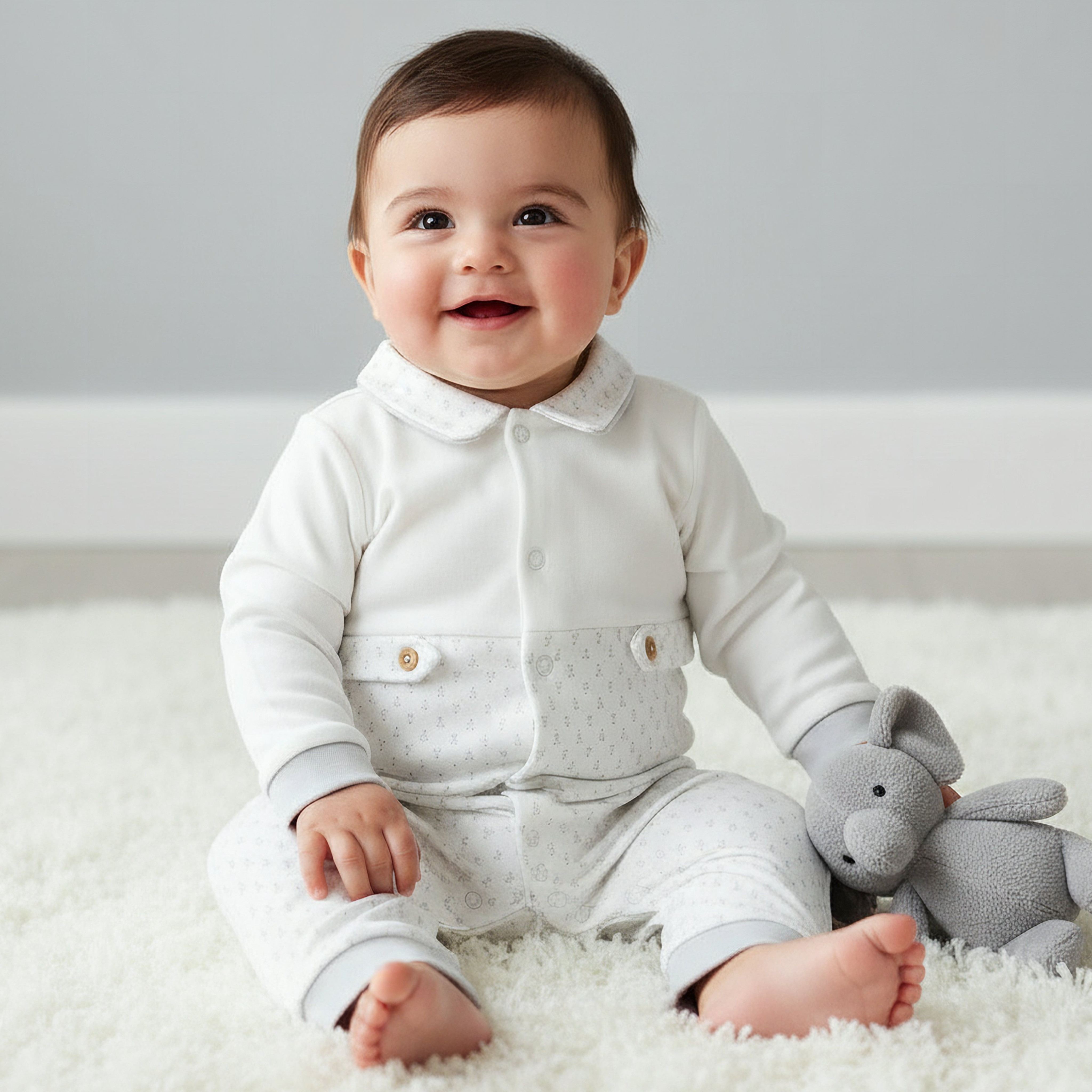 Giggles Cotton Collared Long Sleeve Sleepsuit with Snap Button Closure-baby-boys-clothing-nightwear-sleepsuits-image-1