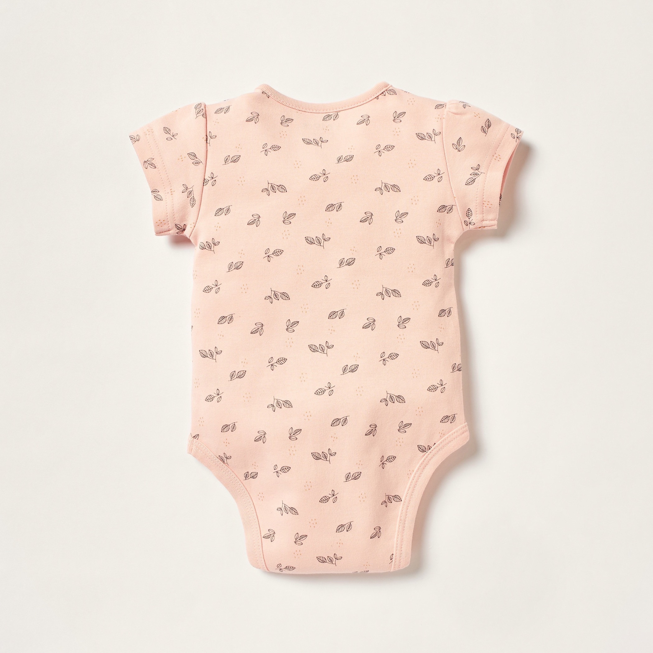 Juniors Printed Bodysuit with Short Sleeves and Button Closure-baby-girls-clothing-bodysuits-image-3