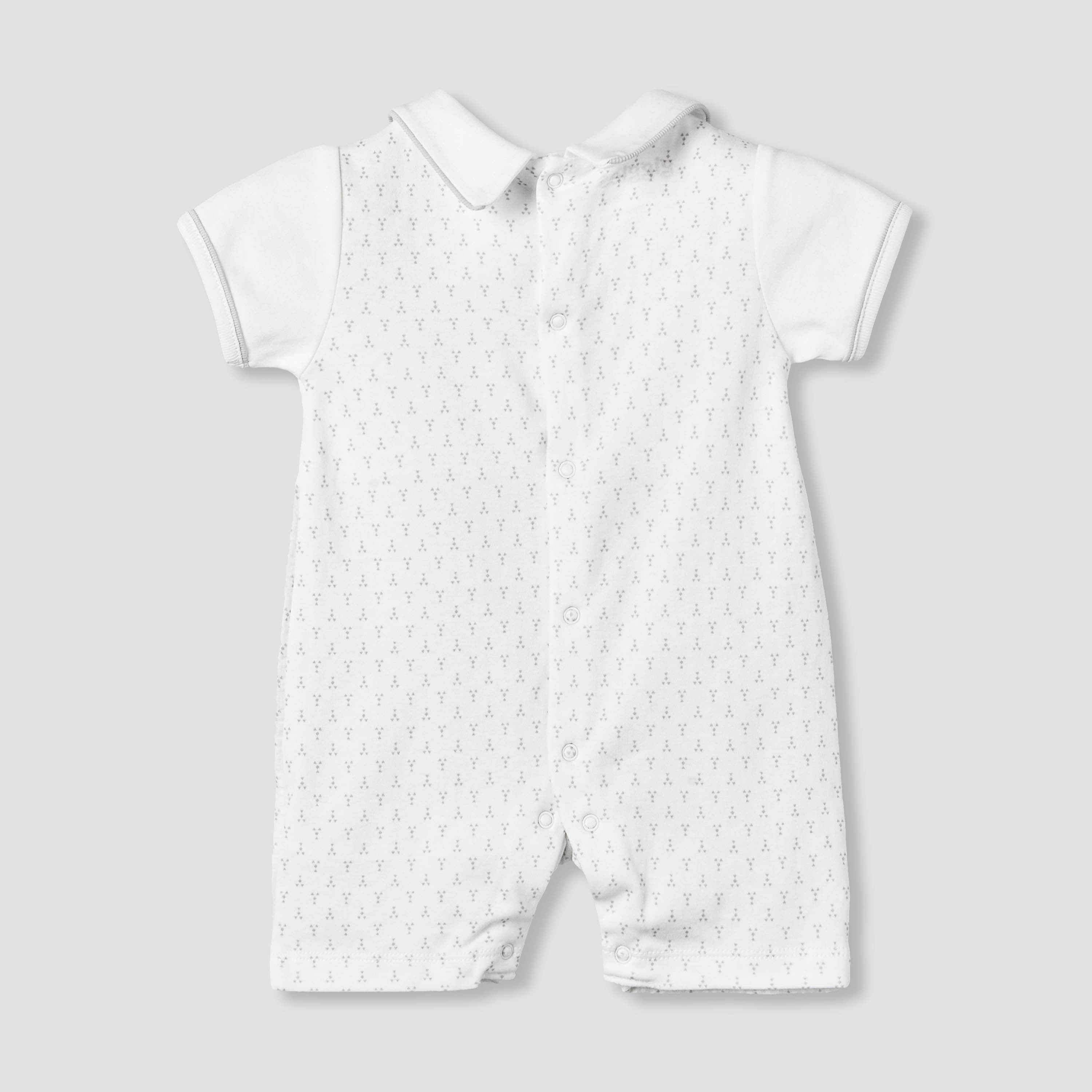 Giggles Collared Neck Short Sleeves Romper with Print-baby-boys-clothing-rompers-image-2