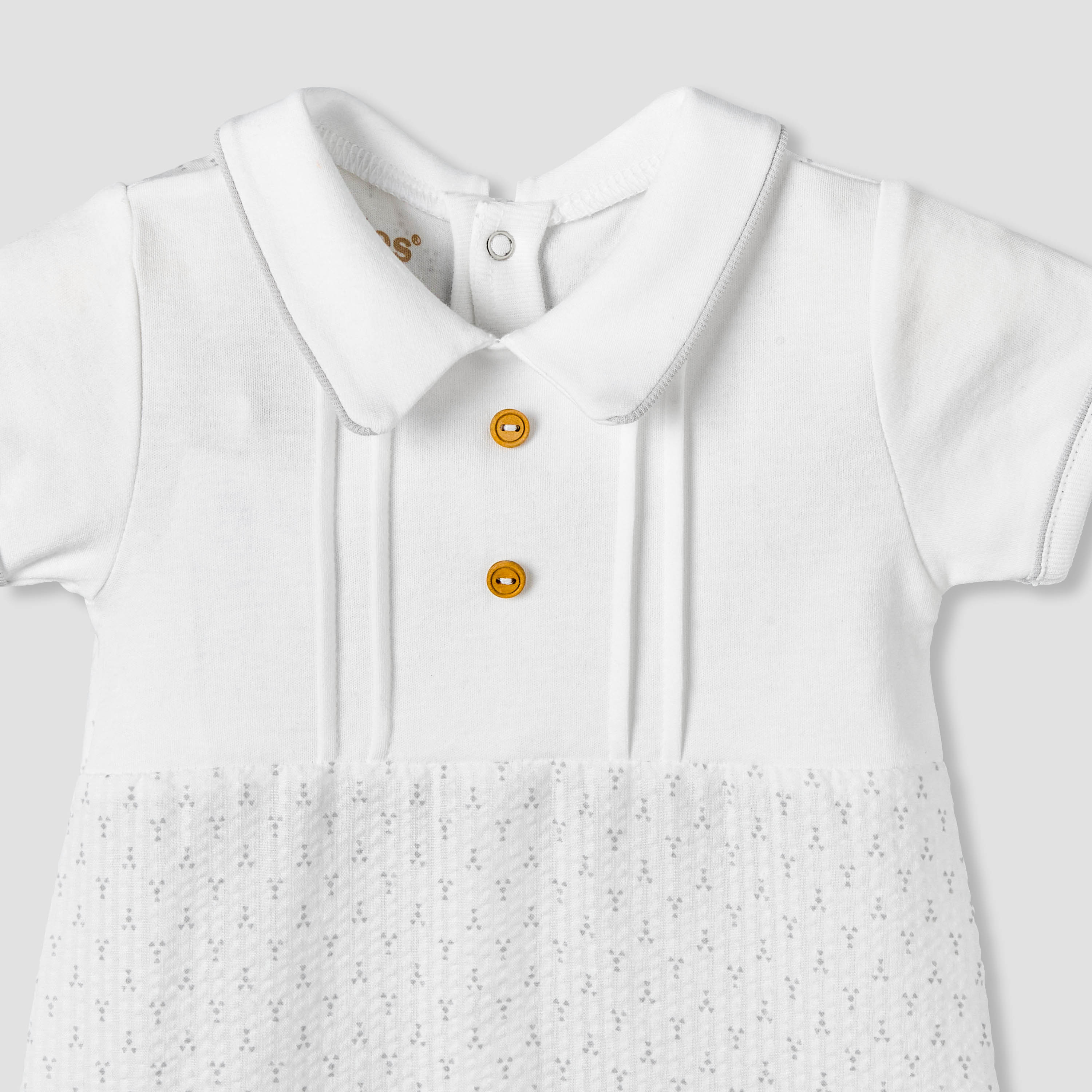 Giggles Collared Neck Short Sleeves Romper with Print-baby-boys-clothing-rompers-image-3