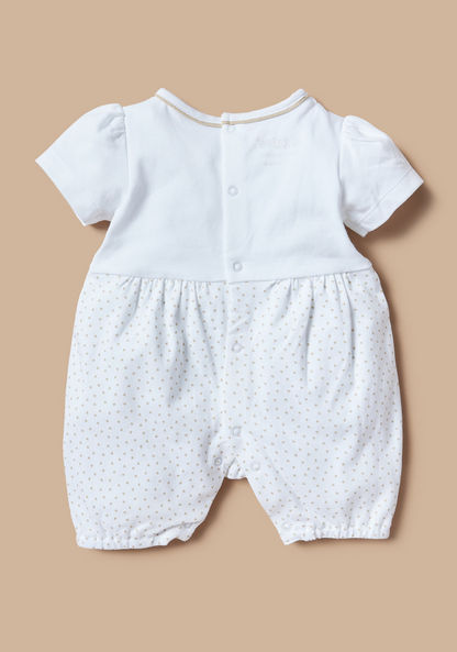 Giggles Butterfly Applique Detail Romper with Snap Button Closure-Rompers%2C Dungarees and Jumpsuits-image-3