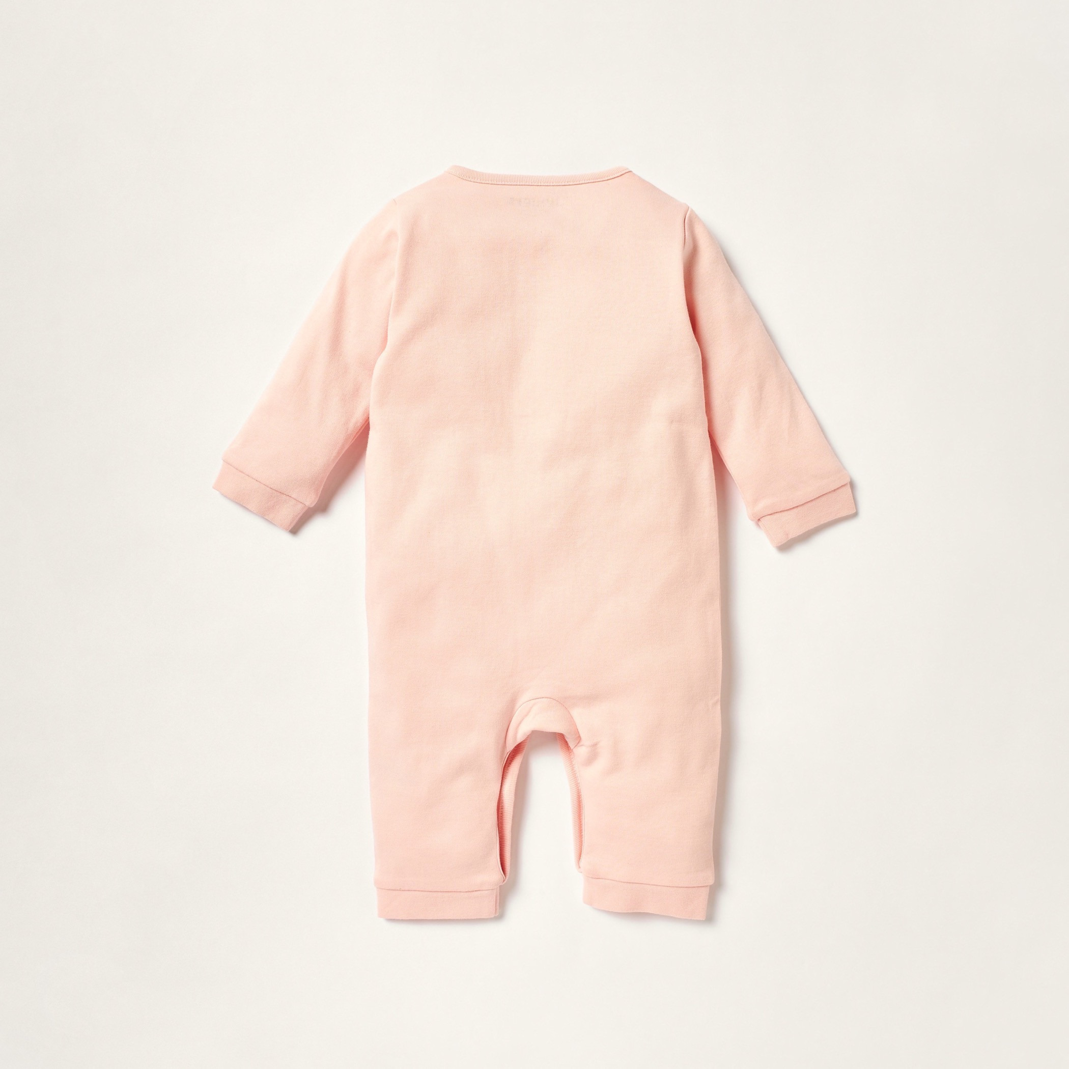 Juniors Embroidered Sleepsuit with Long Sleeves and Button Closure-baby-girls-clothing-nightwear-sleepsuits-image-3