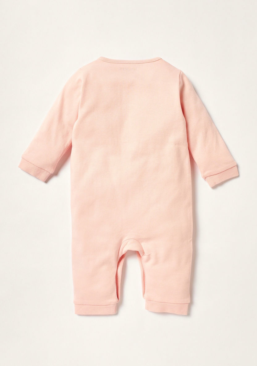 Juniors Embroidered Sleepsuit with Long Sleeves and Button Closure-Sleepsuits-image-2