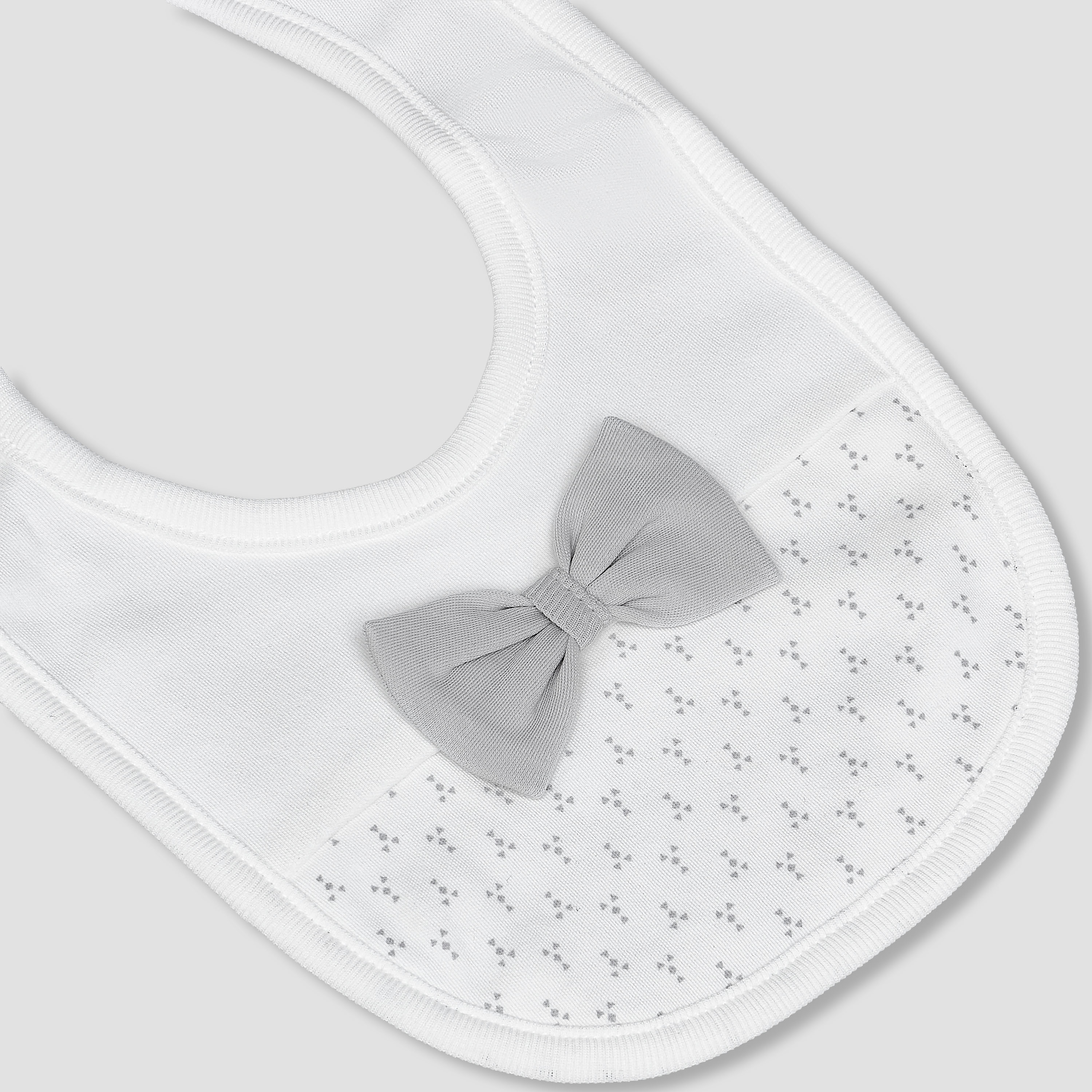 Giggles Baby Bib with Bow Applique-baby-feeding-bibs-image-3