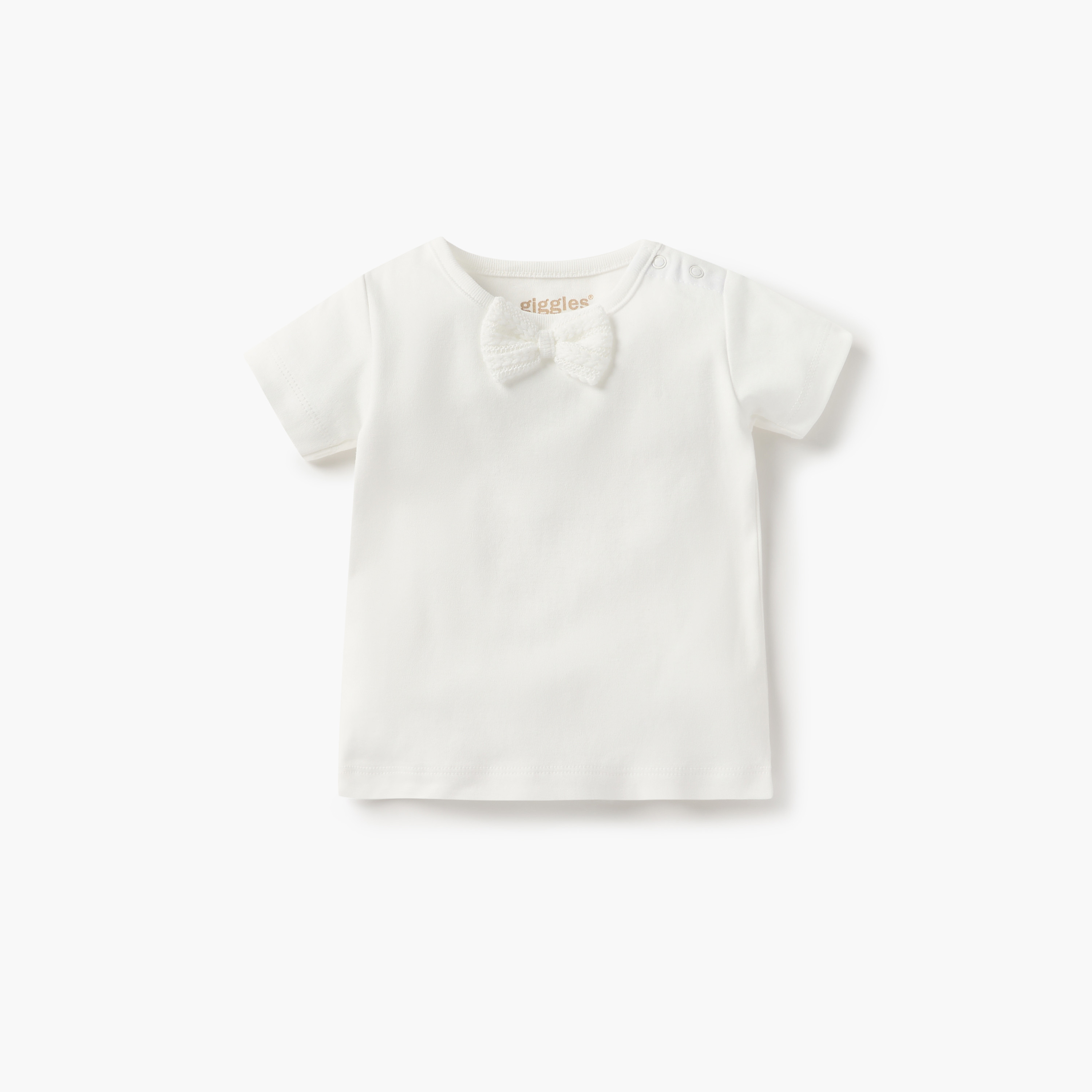 Giggles Bow Detail T-shirt and Dungaree Set-baby-boys-clothing-rompers-image-3