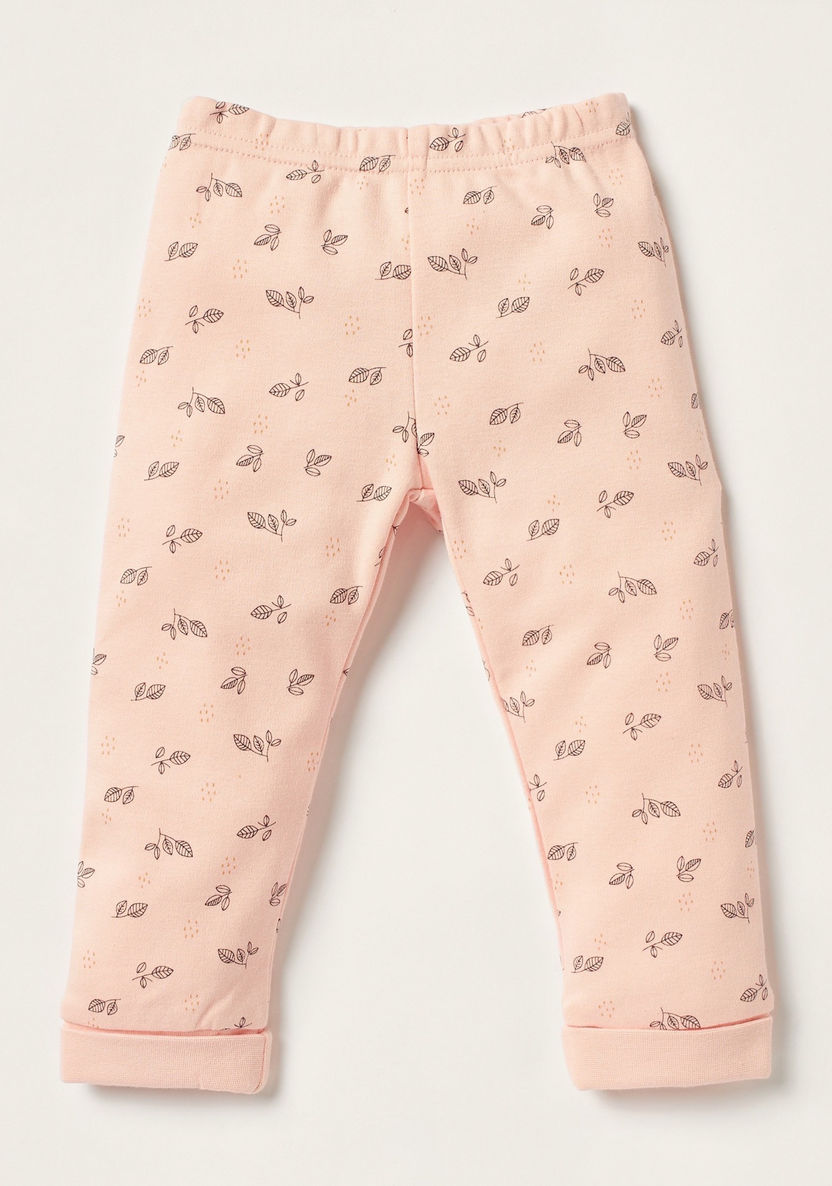 Juniors Printed Pyjama with Elasticated Waistband-Pyjama Sets-image-0