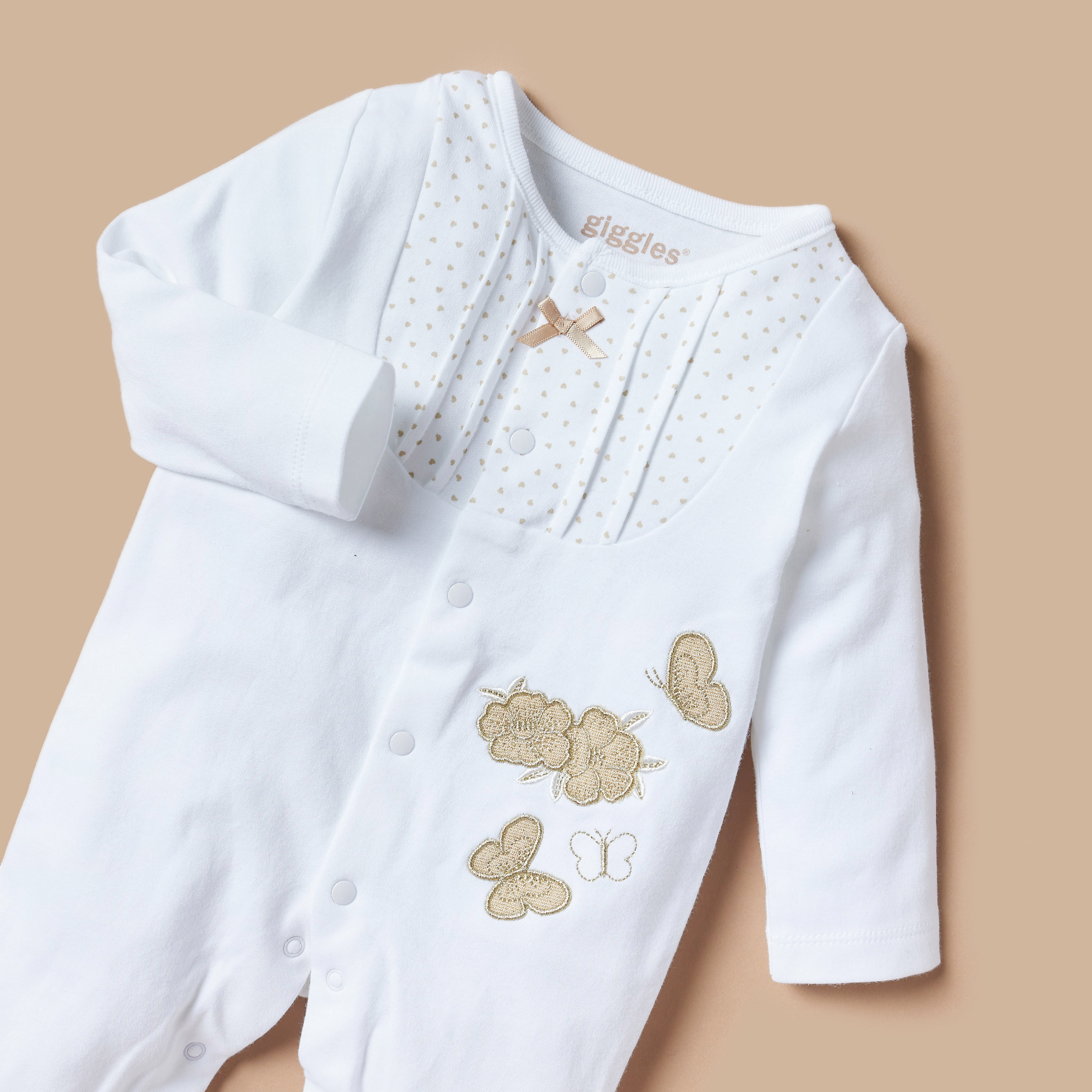 Giggles Floral Embroidered Sleepsuit-baby-girls-clothing-nightwear-sleepsuits-image-2
