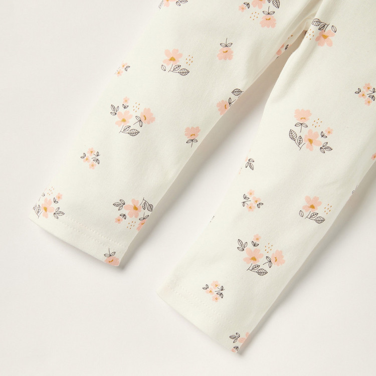 Juniors Floral Print Pyjama with Elasticated Waistband