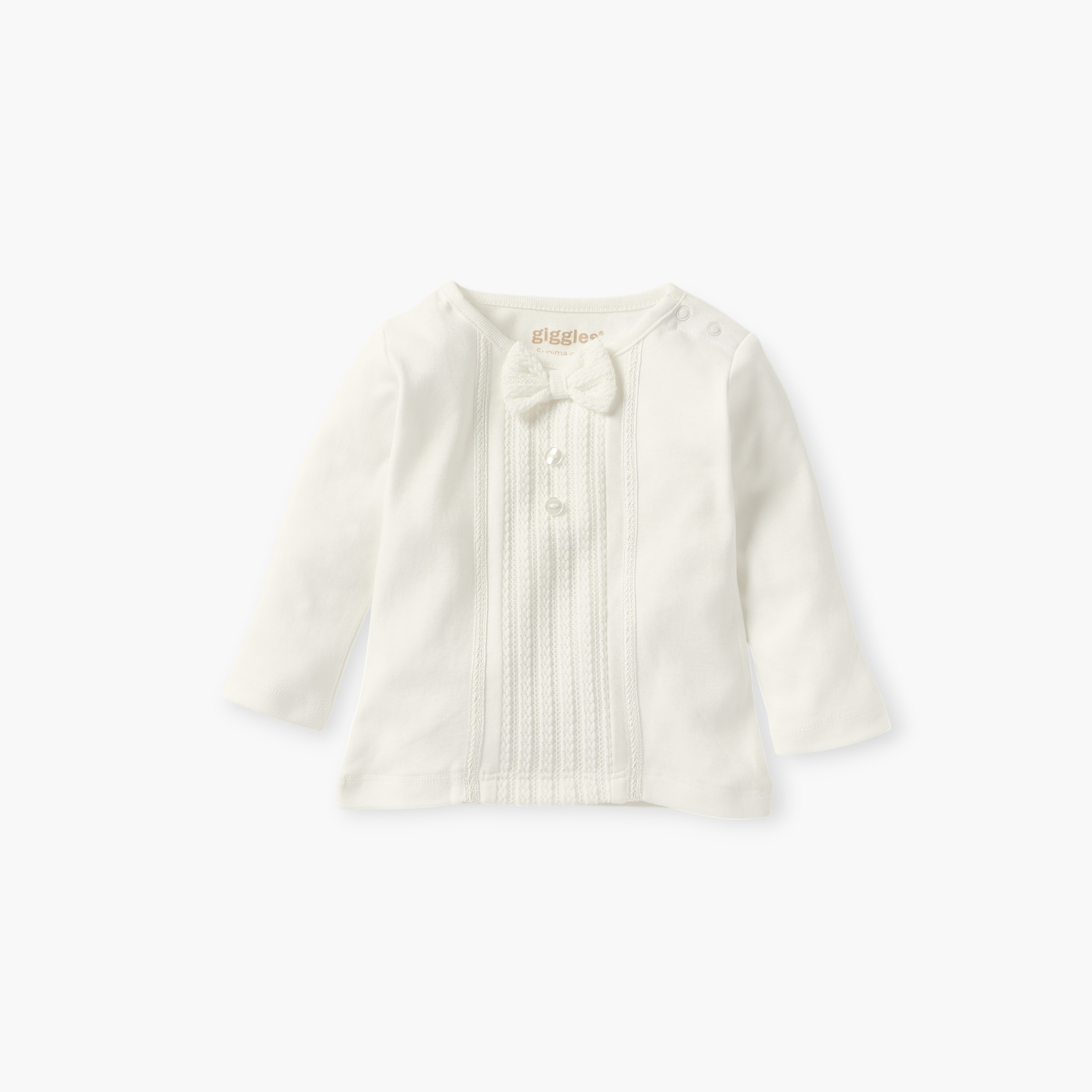 طقم تيشيرت بارز الملمس بأكمام طويلة وبنطلون بيجاما بخصر مطاطي من جيجلز-baby-boys-clothing-nightwear-pyjamasets-image-2