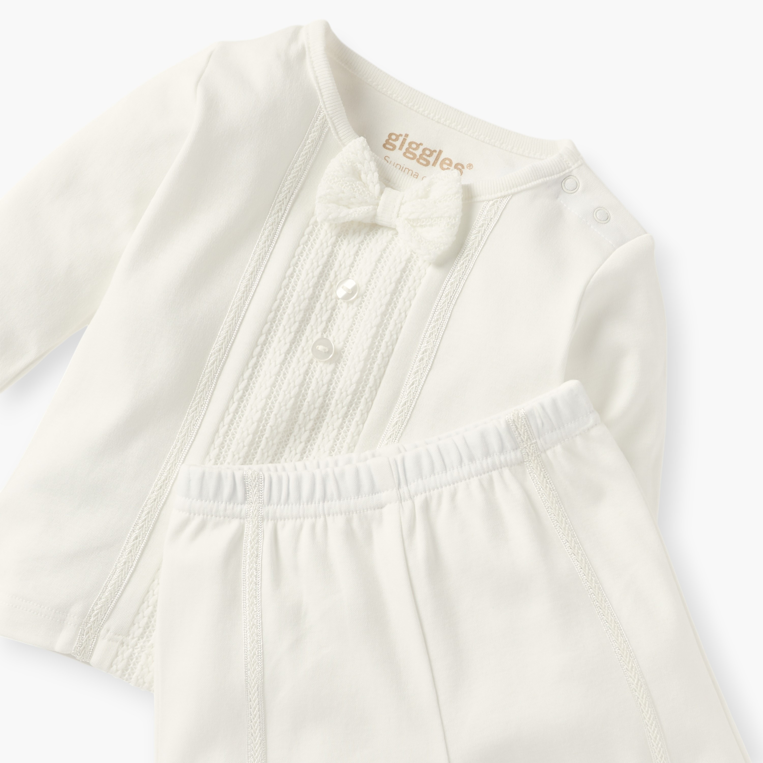 طقم تيشيرت بارز الملمس بأكمام طويلة وبنطلون بيجاما بخصر مطاطي من جيجلز-baby-boys-clothing-nightwear-pyjamasets-image-4