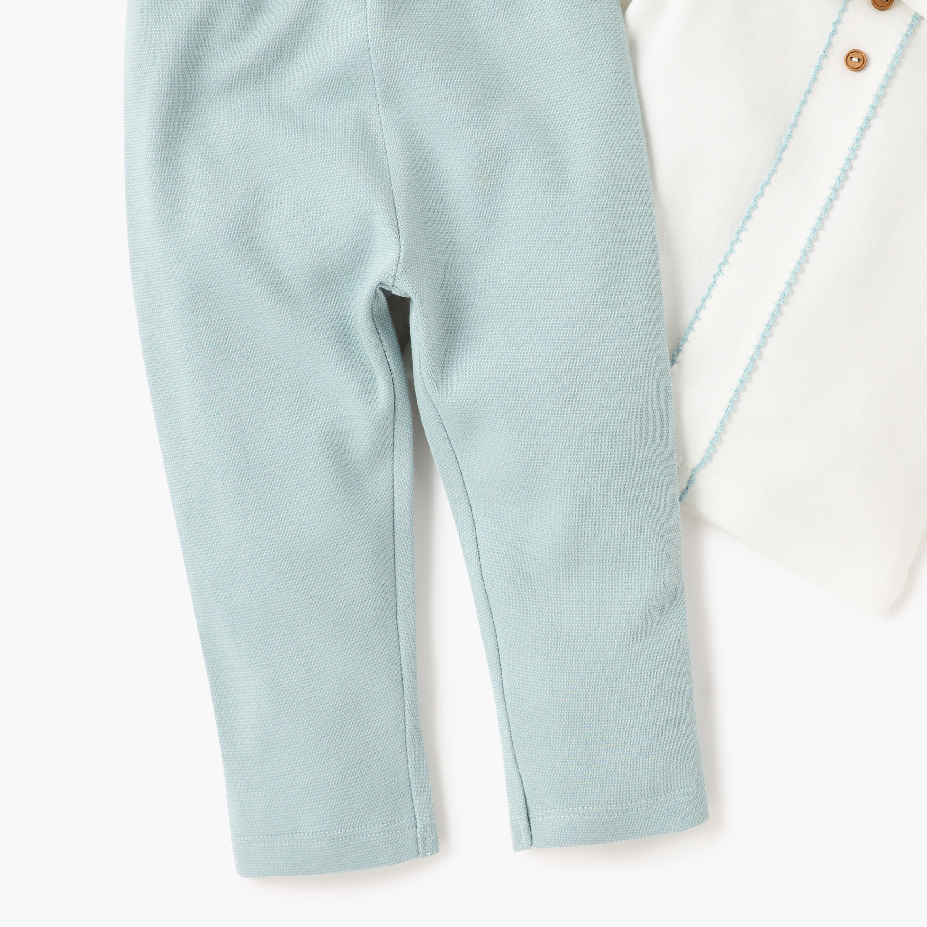 طقم بنطلون بيجاما سادة وتيشيرت مطرز من جيجلز-baby-boys-clothing-nightwear-pyjamasets-image-5