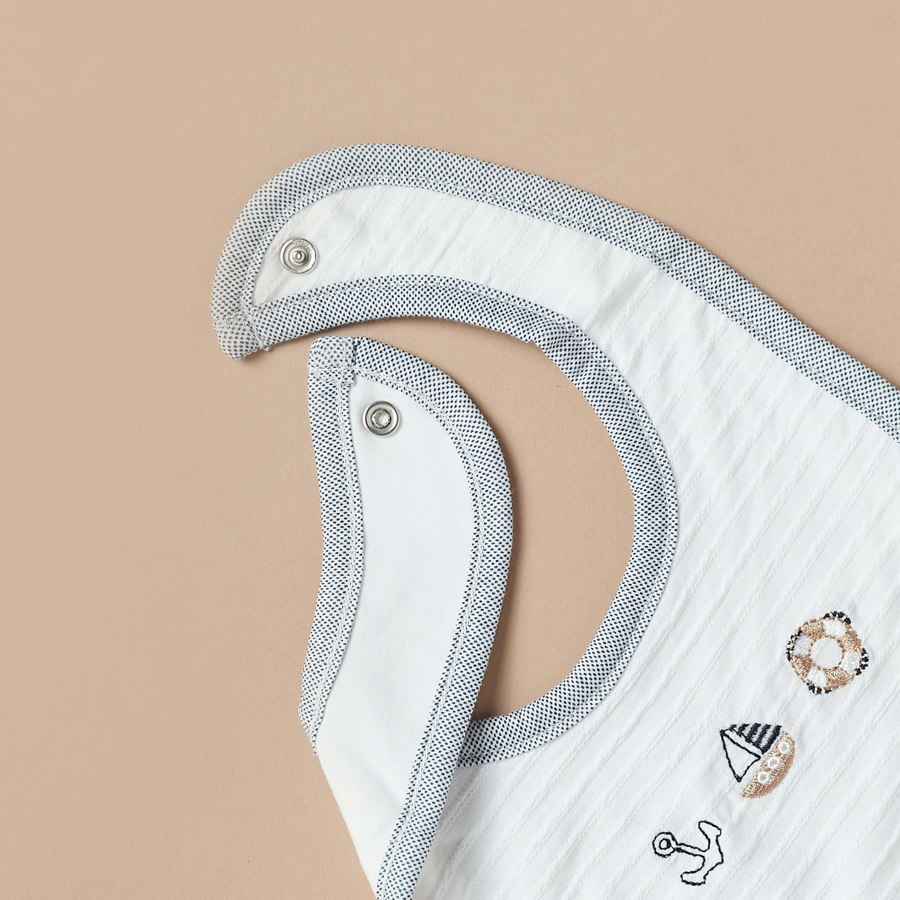 Giggles Embroidered Bib with Button Closure-baby-feeding-bibs-image-2
