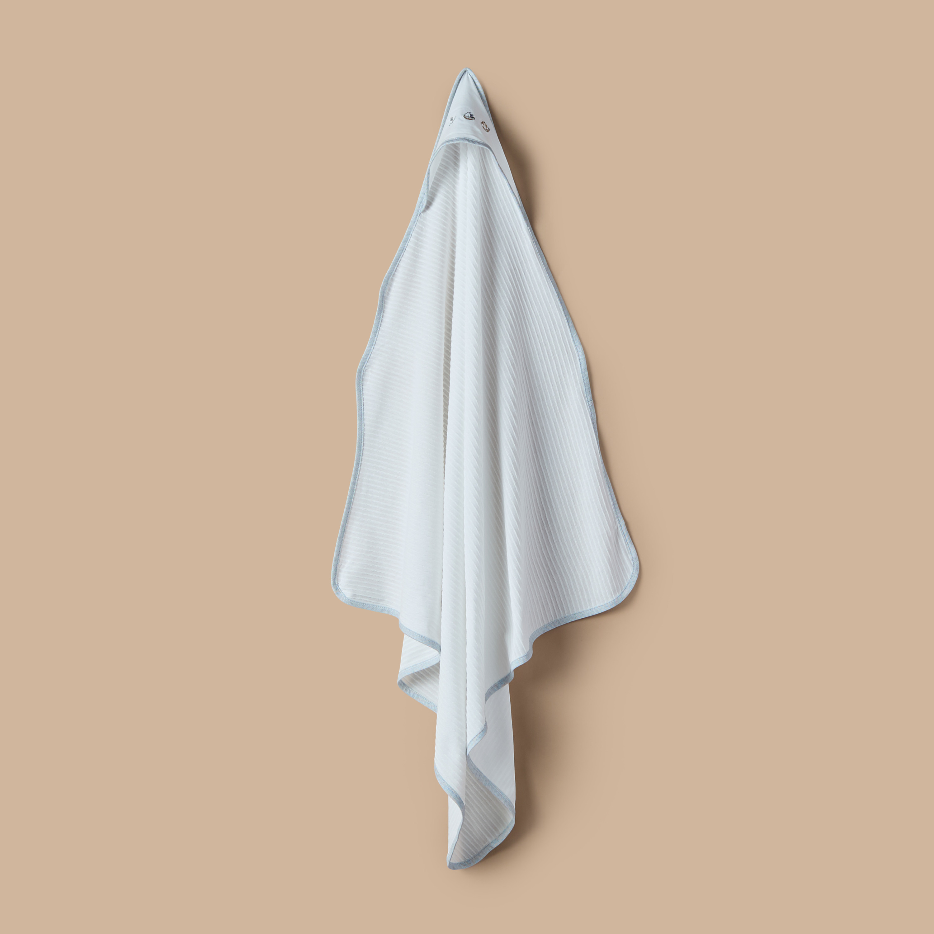Giggles Embroidered Receiving Blanket with Hood - 70 x 70 cms-baby-nursery-blanketsandswaddles-receivingblankets-image-1