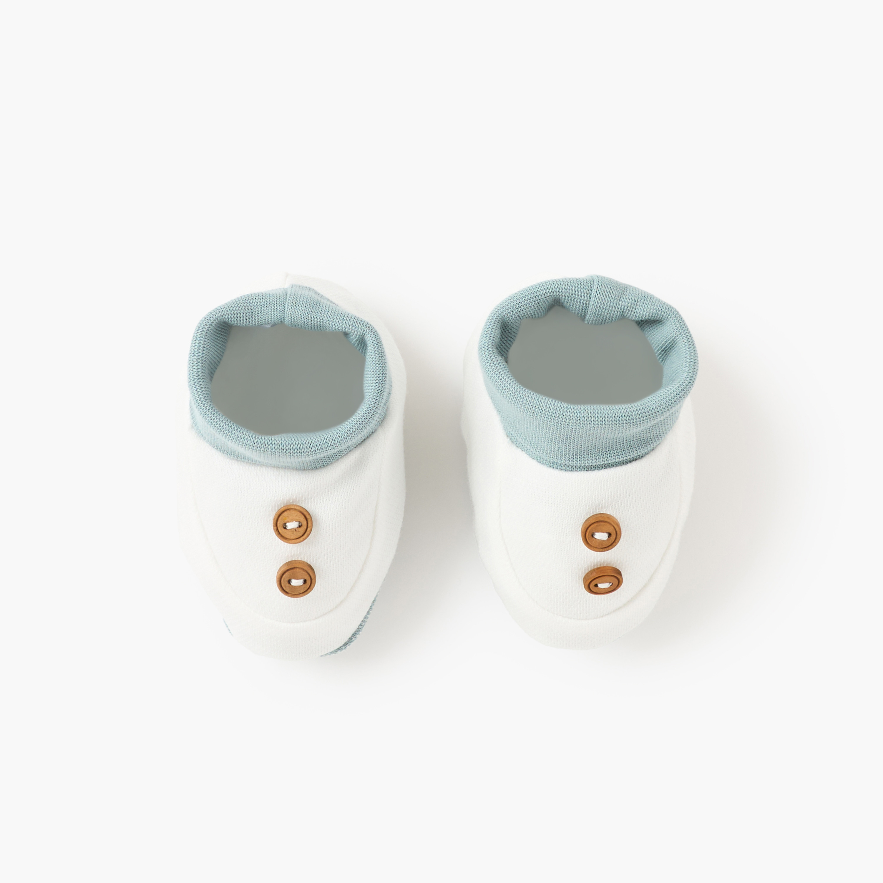 Giggle Button Detail Booties-baby-boys-shoes-booties-image-2