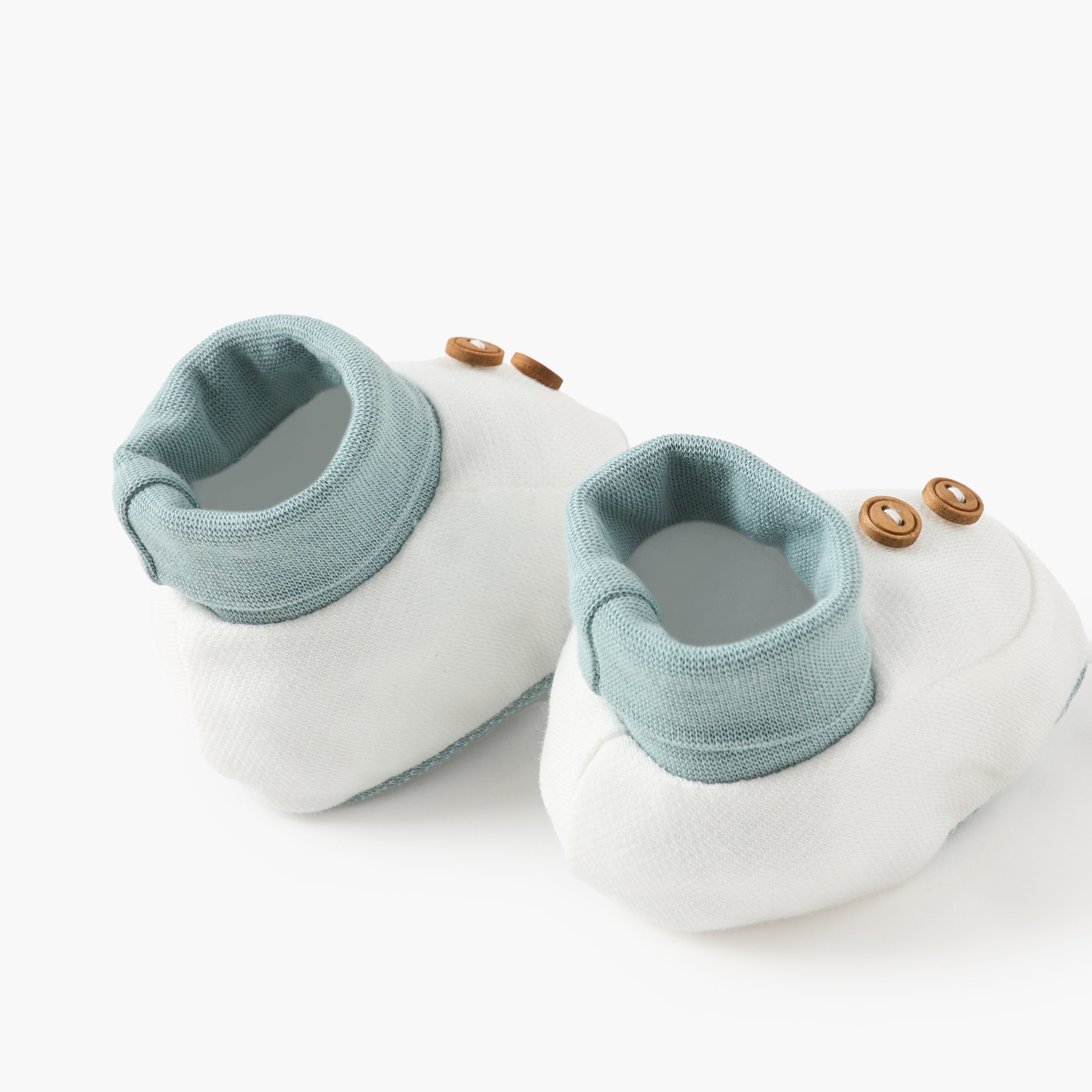 Giggle Button Detail Booties-baby-boys-shoes-booties-image-3