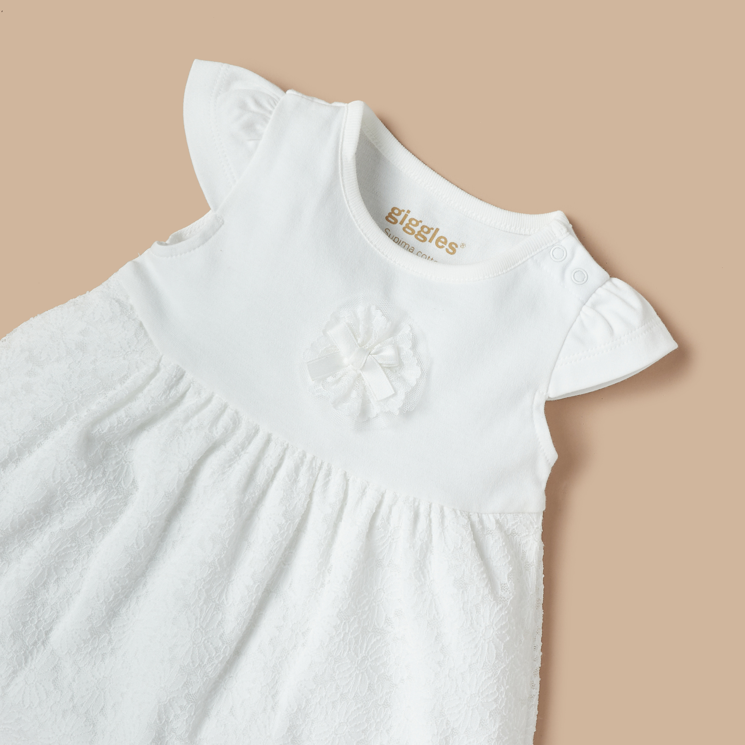 Giggles Floral Applique Dress with Cap Sleeves-baby-girls-clothing-dressesandjumpsuits-image-2