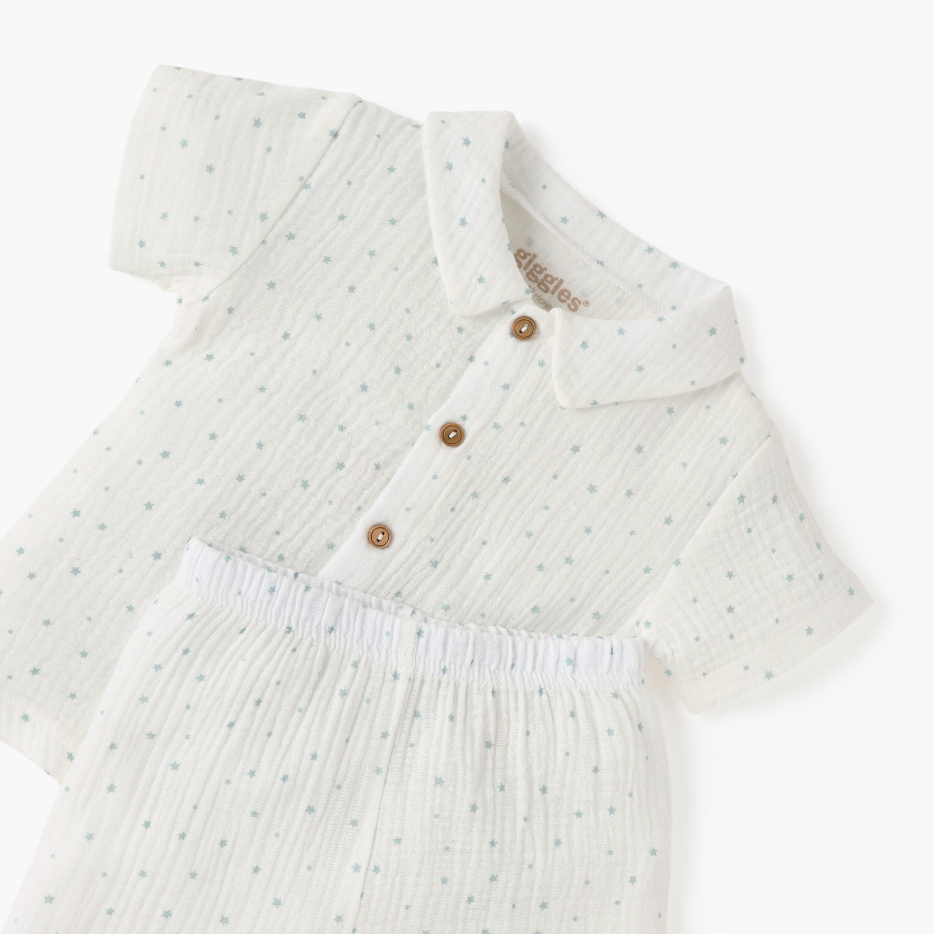 Giggles Star Print Shirt and Shorts Set-baby-boys-clothing-bottoms-shorts-image-4