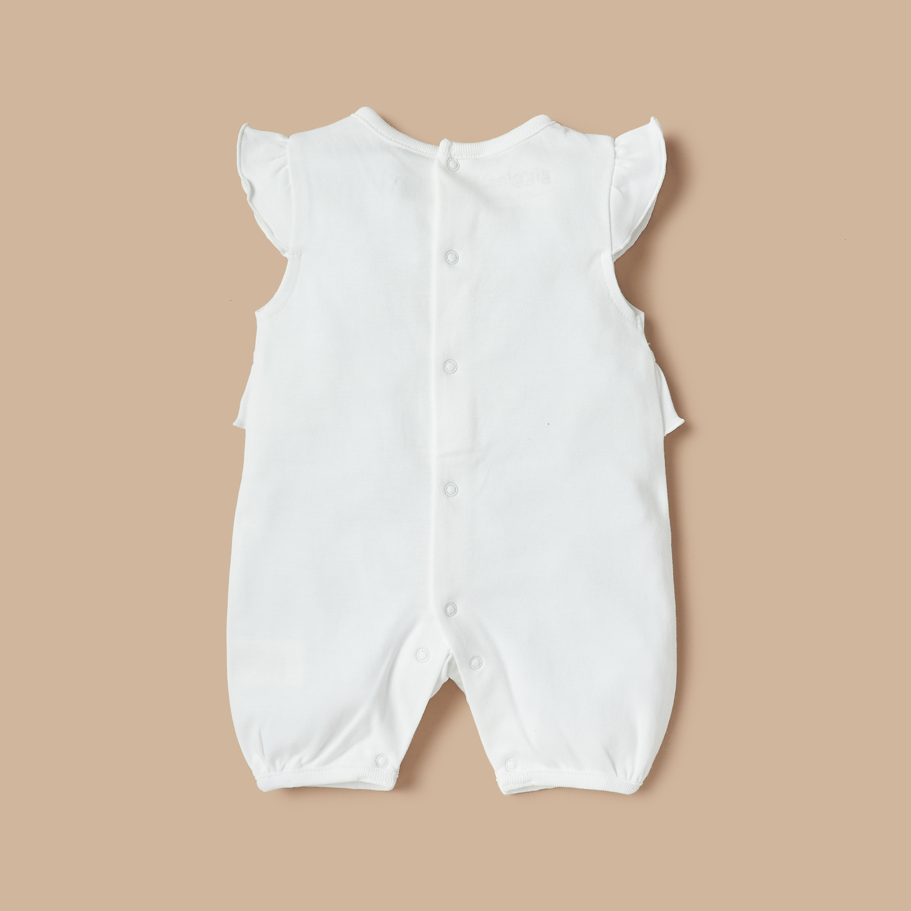 Giggles Floral Textured Romper with Cap Sleeves and Button Closure-baby-boys-clothing-winterwear-rompers-image-4