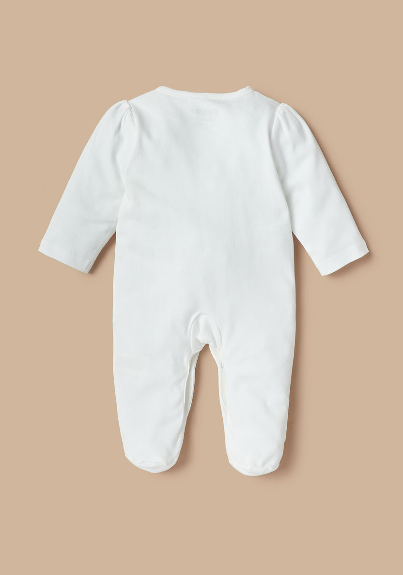Giggles Textured Long Sleeves Sleepsuit with Button Closure-Sleepsuits-image-3
