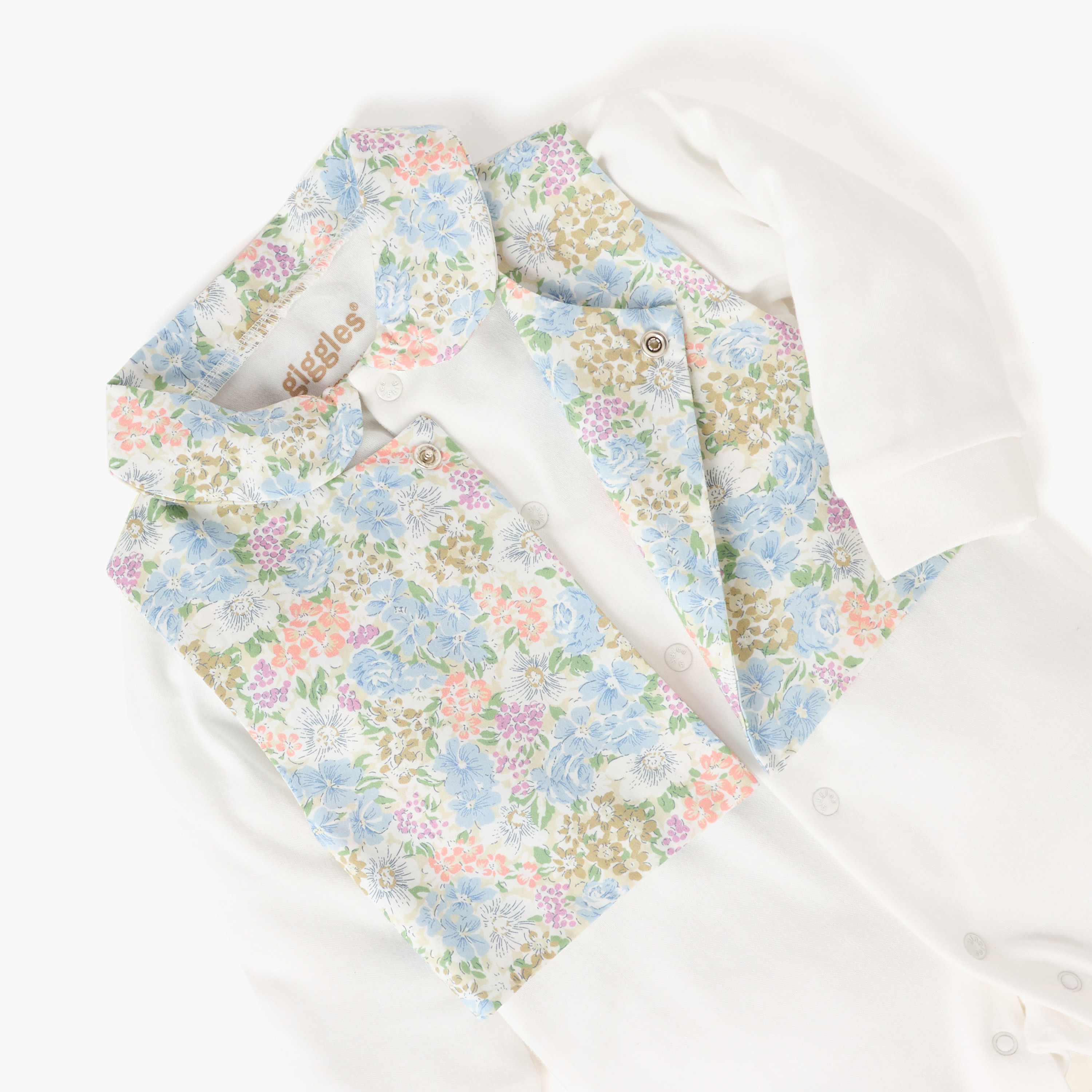 Giggles Floral Print Closed Feet Sleepsuit with Waistcoat-baby-girls-clothing-nightwear-sleepsuits-image-4