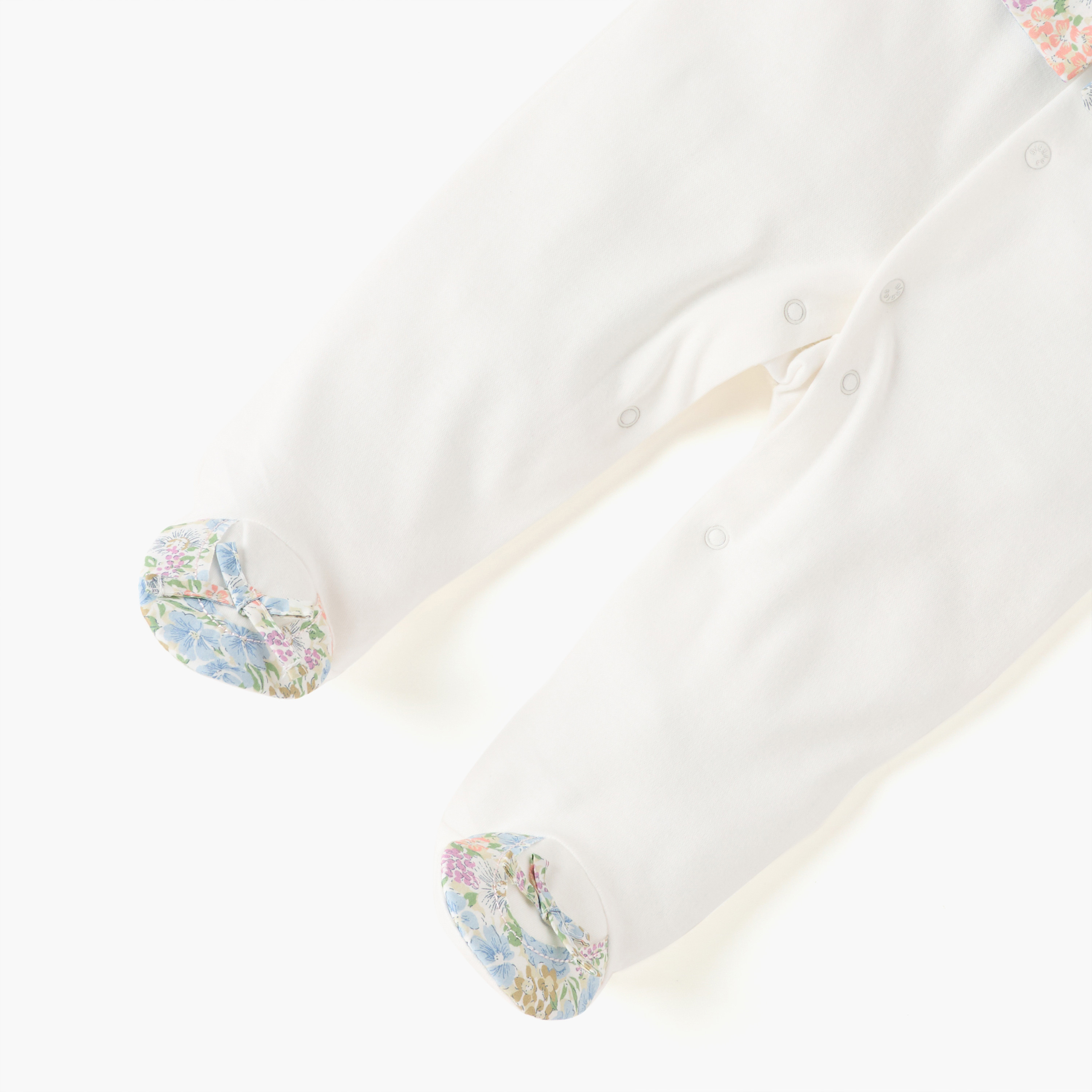 Giggles Floral Print Closed Feet Sleepsuit with Waistcoat-baby-girls-clothing-nightwear-sleepsuits-image-5
