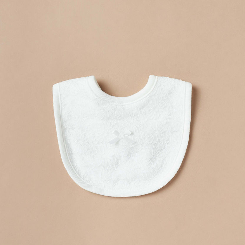 Giggles Textured Bib with Button Closure-Bibs and Burp Cloths-image-0