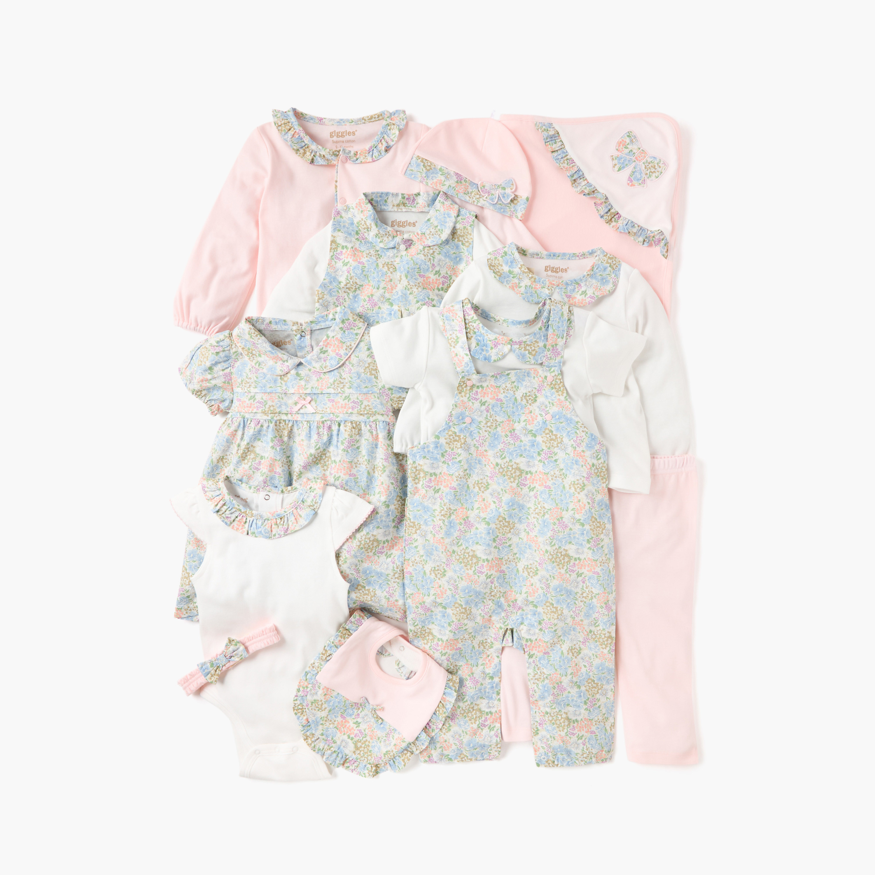 Giggles Floral Print Top and Solid Pyjama Set-baby-girls-clothing-nightwear-pyjamasets-image-6