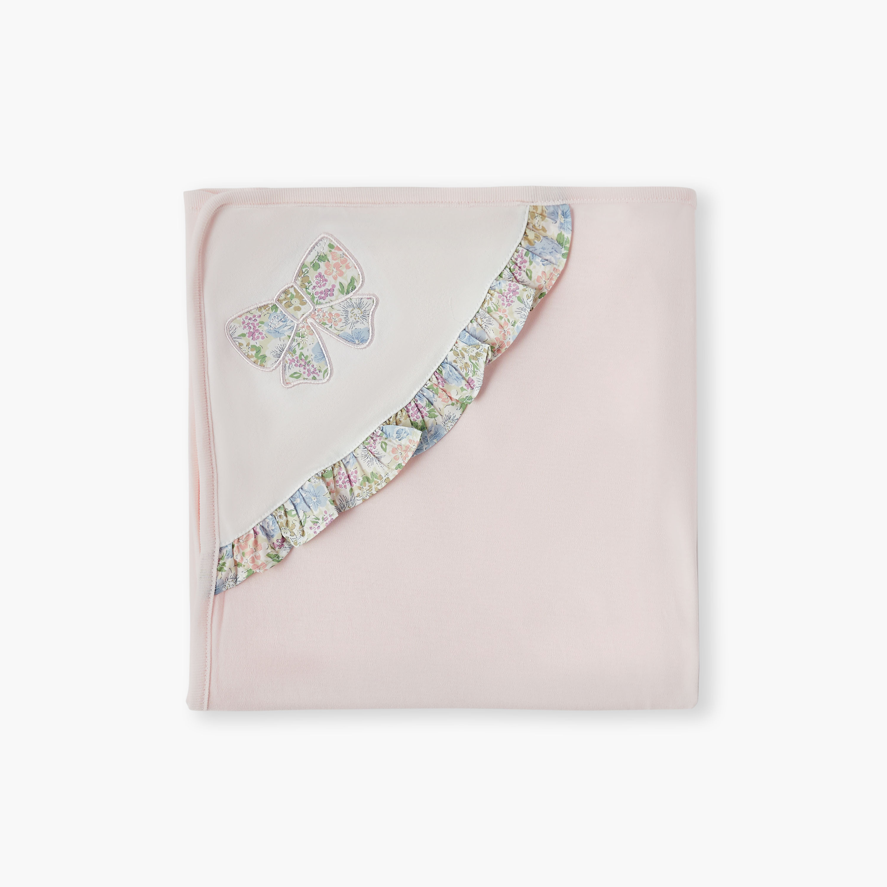 Giggles Bow Applique Receiving Banket - 70x70 cm-baby-nursery-blanketsandswaddles-receivingblankets-image-3