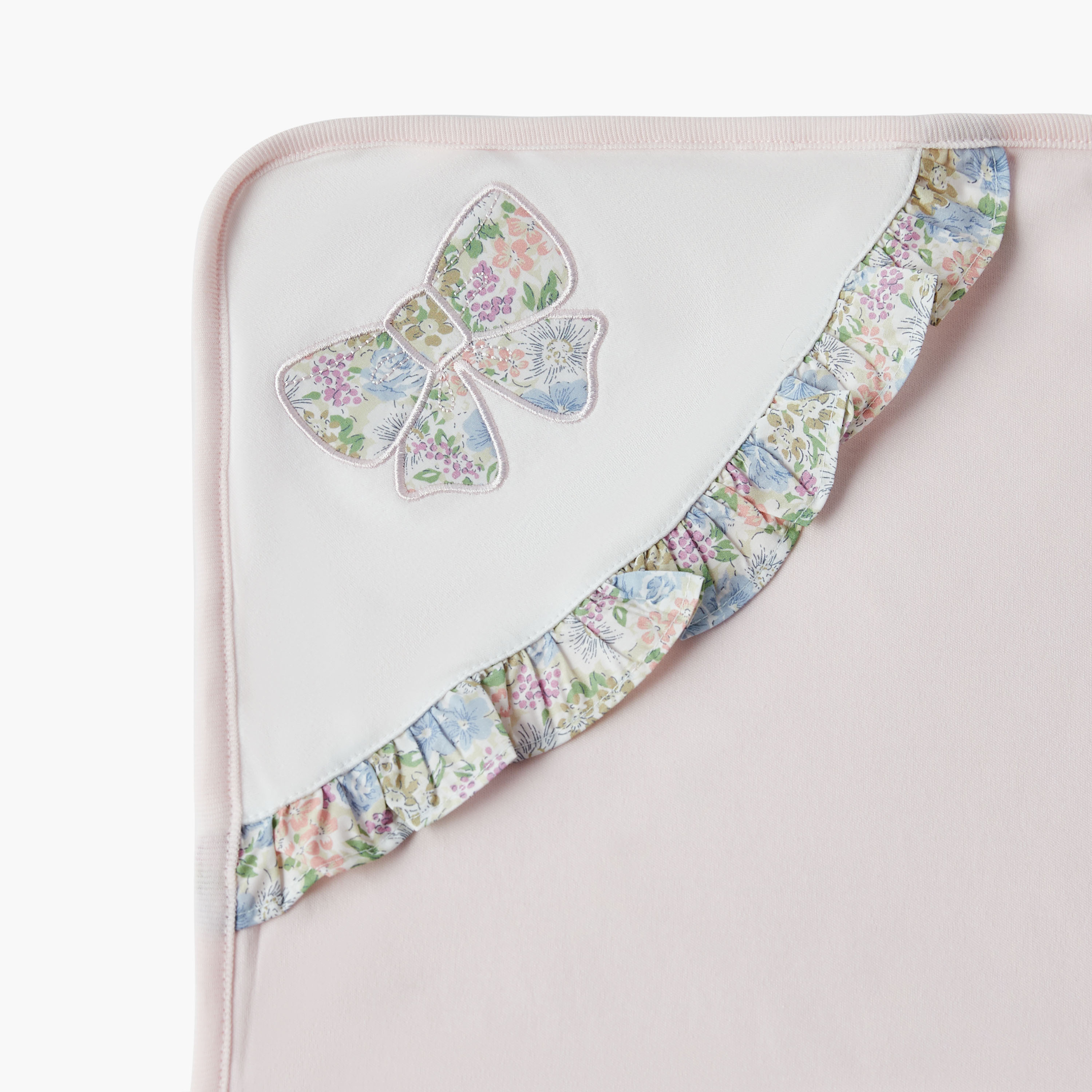 Giggles Bow Applique Receiving Banket - 70x70 cm-baby-nursery-blanketsandswaddles-receivingblankets-image-5