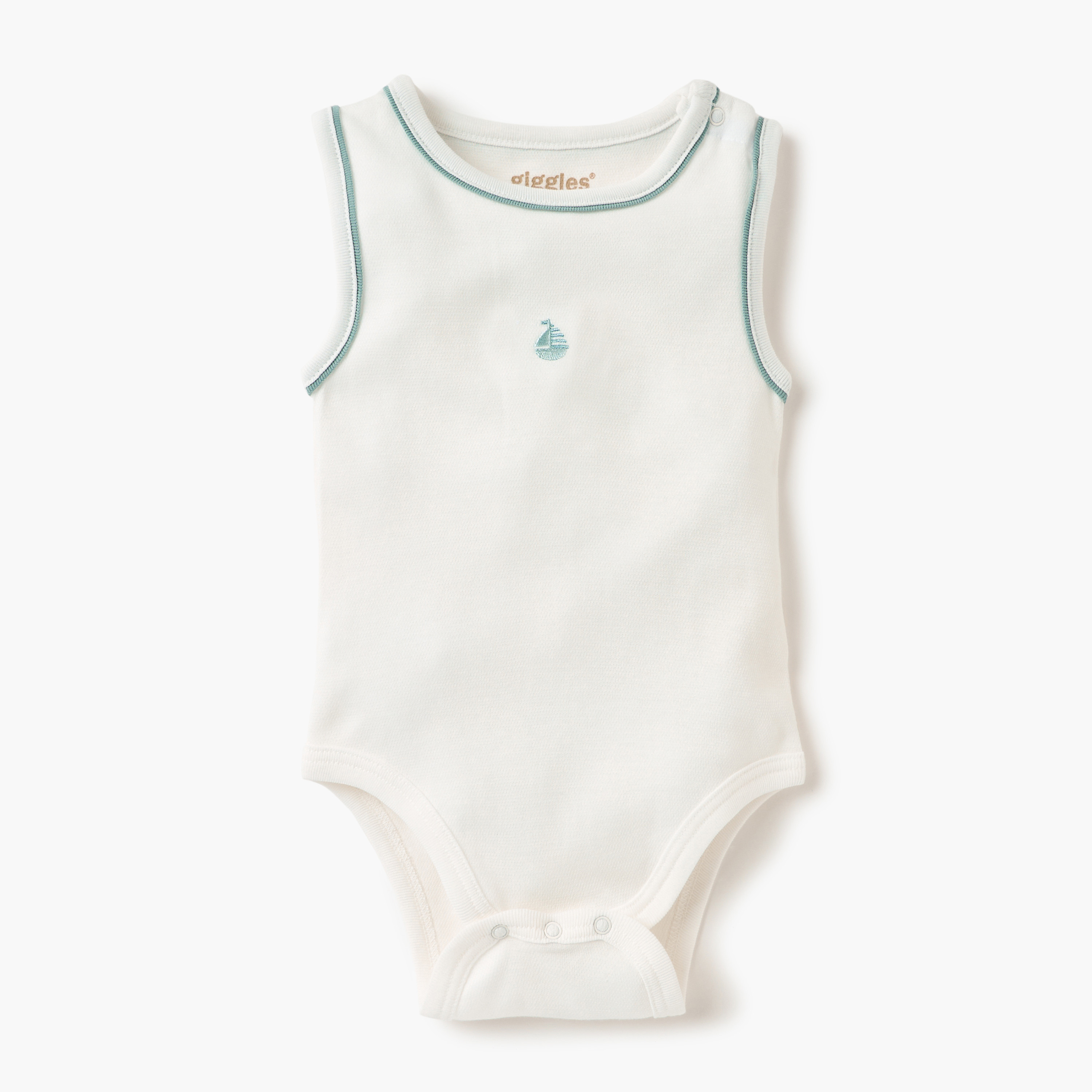 بودي سوت دون أكمام بتطريز قارب وأزرار إغلاق من جيجلز-baby-boys-clothing-bodysuits-image-1