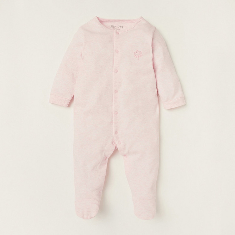 Juniors Solid Closed Feet Sleepsuit with Long Sleeves