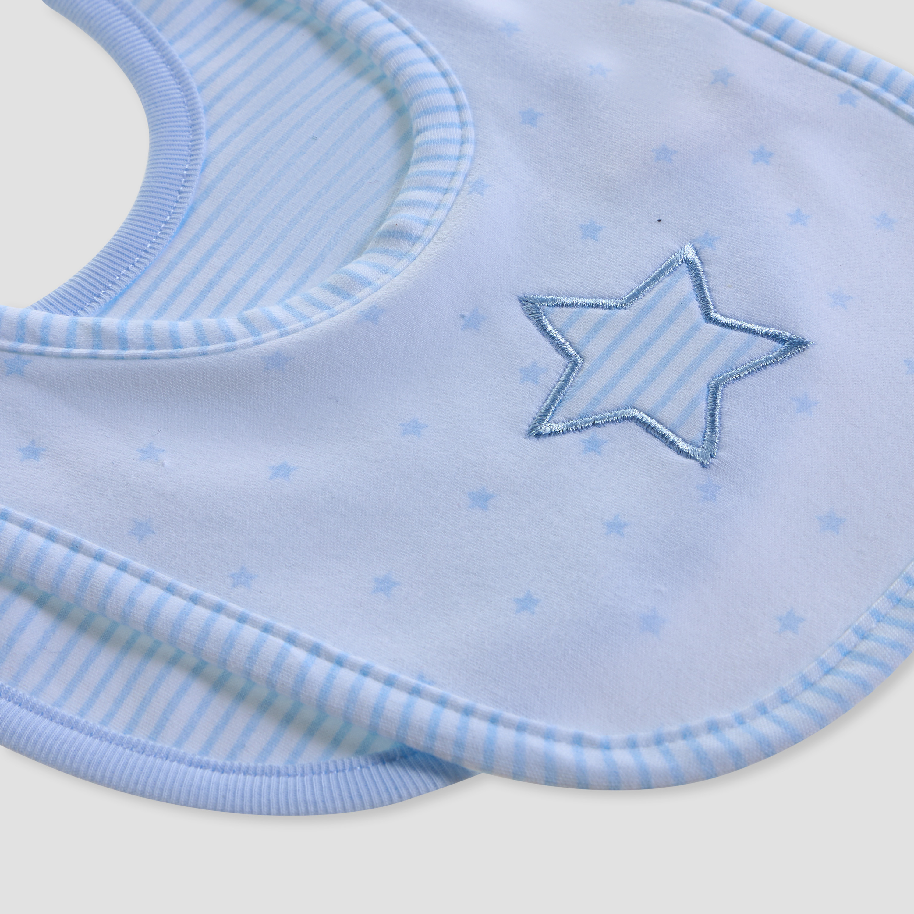 Giggles Printed Bib with Button Closure - Set of 2-baby-feeding-bibs-image-5