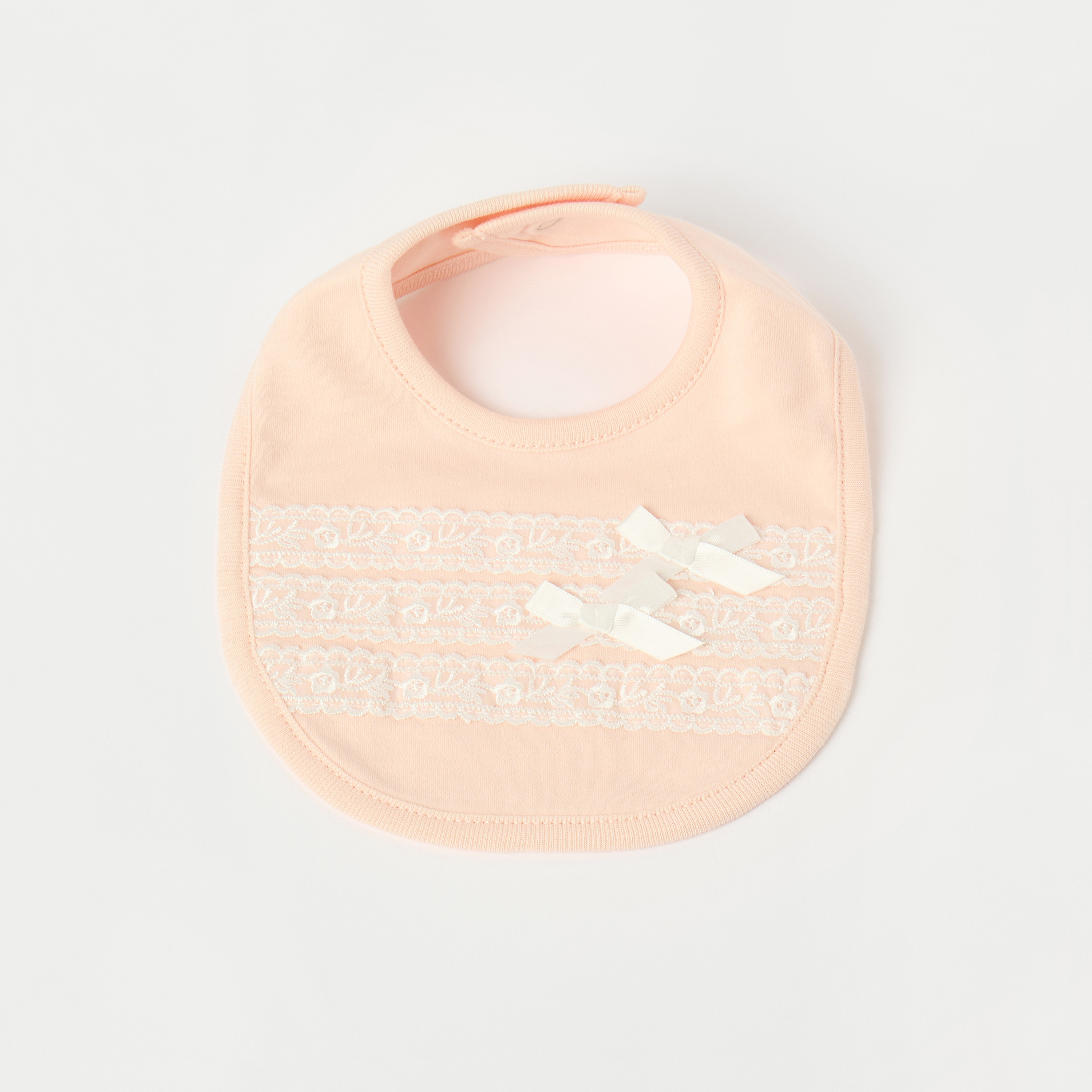 Giggles Embroidered Muslin Bib with Snap Button Closure-baby-feeding-bibs-image-2