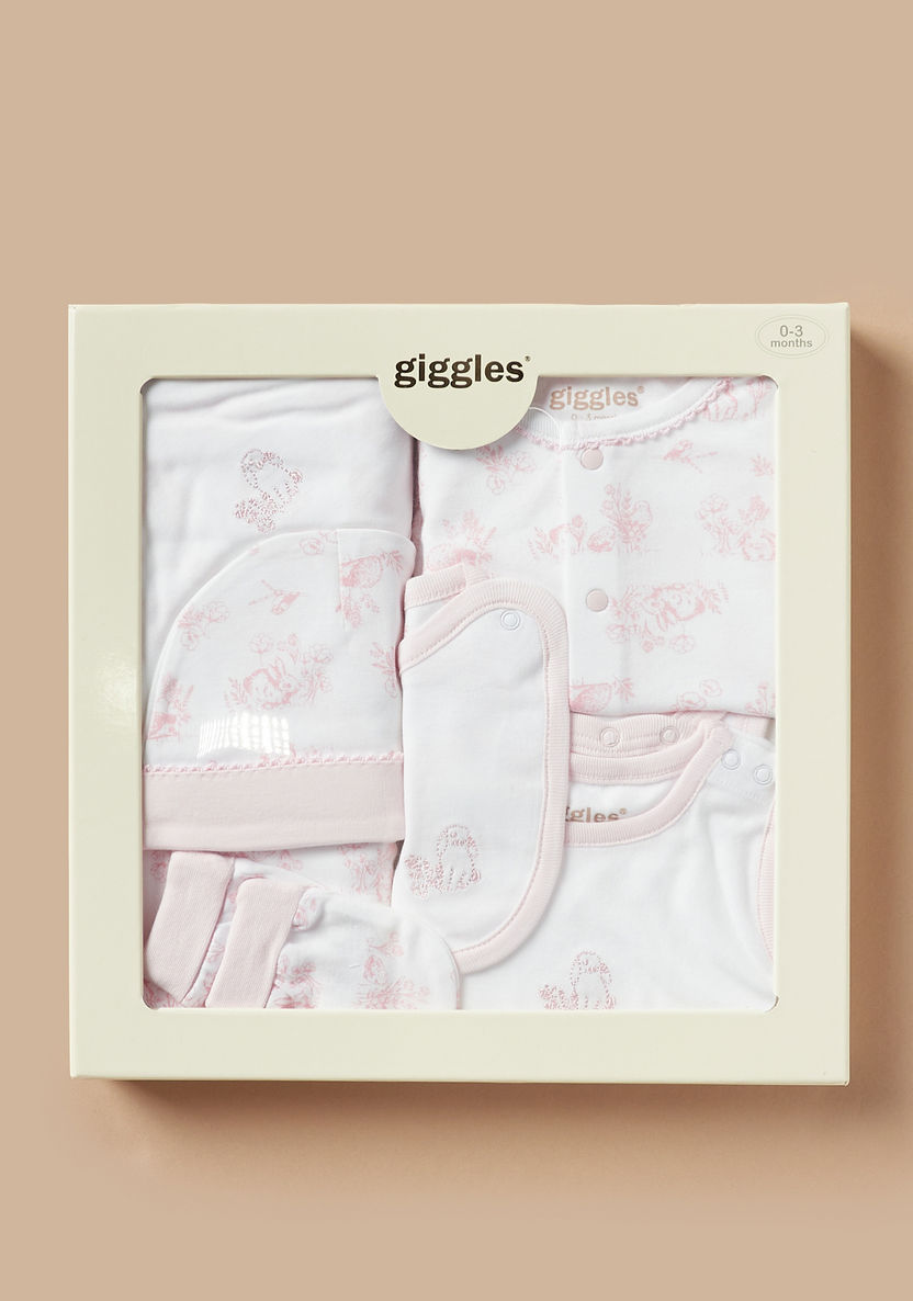 Giggles Rabbit Print 6-Piece Clothing Gift Set-Clothes Sets-image-0