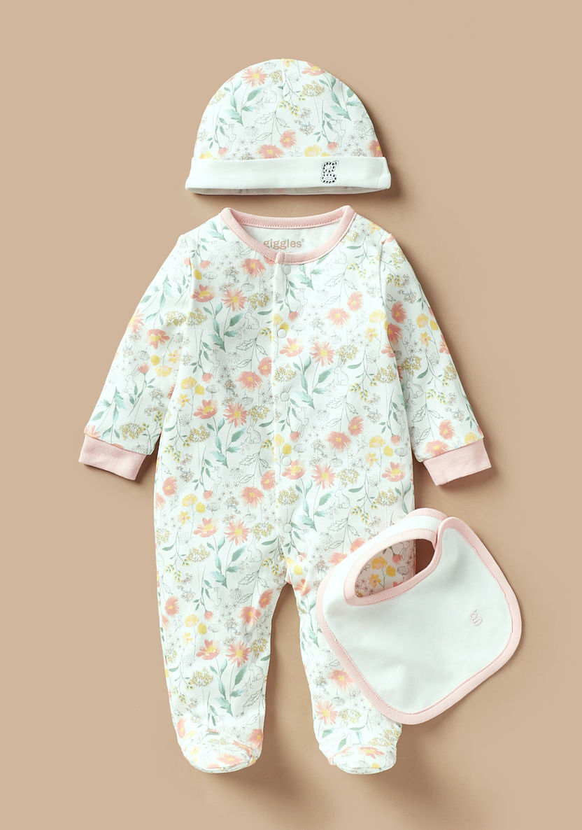Giggles Floral Print 6-Piece Clothing Gift Set-Clothes Sets-image-2