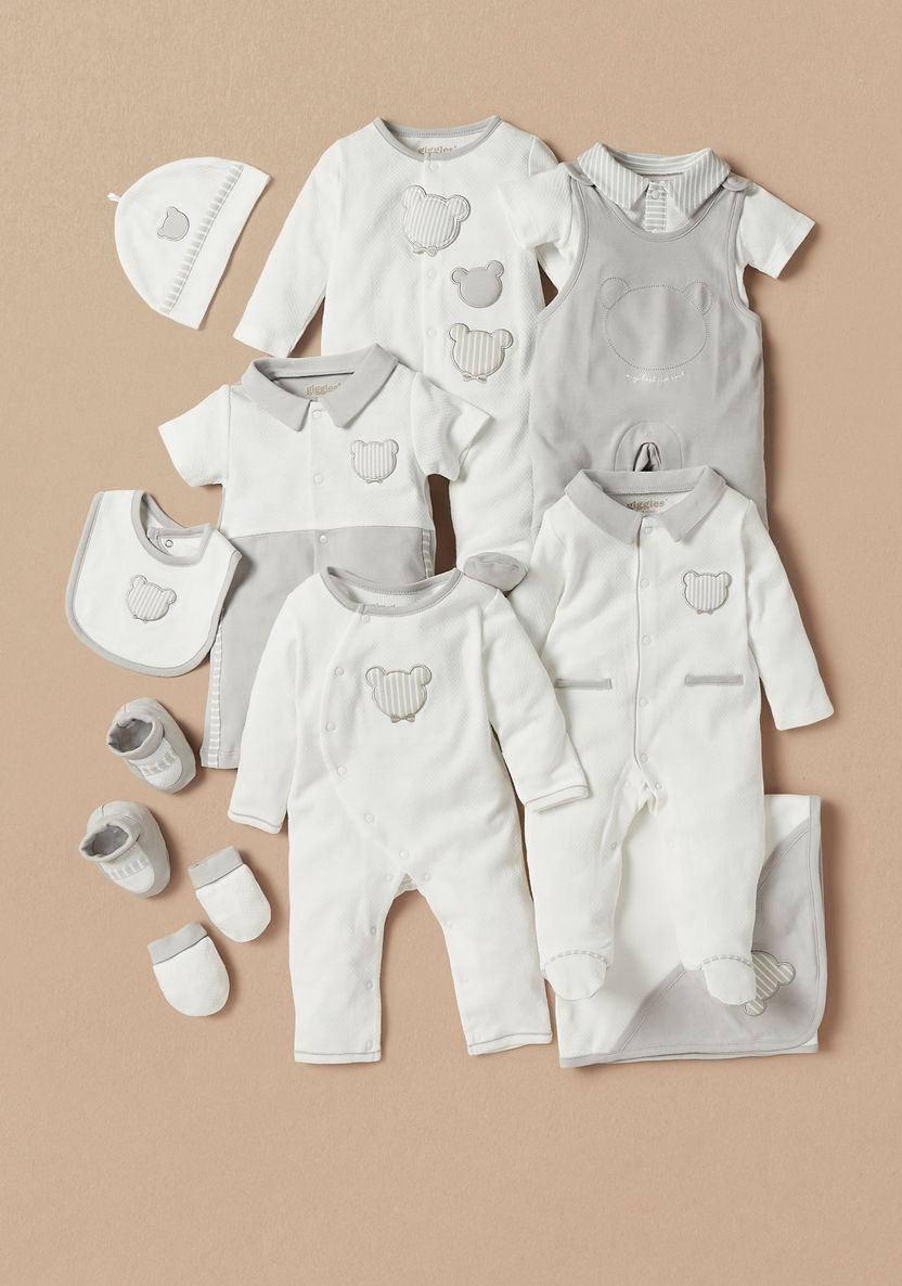 Giggles Bear Detail Dungaree and Polo T-shirt Set-Rompers%2C Dungarees and Jumpsuits-image-4